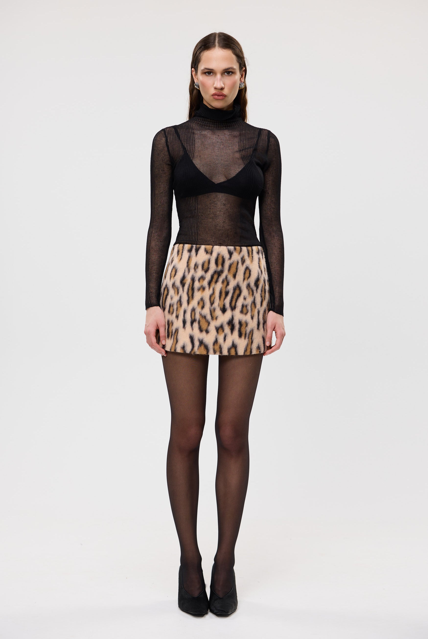 Martina Mini Skirt Leopard MINI LEOPARD SKIRT bubish