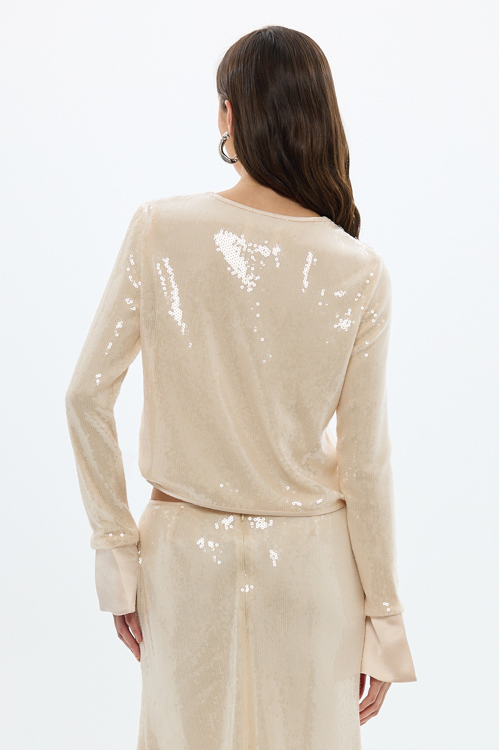 bubish Nadine Sequin Top Pale Pink PARTY TOP