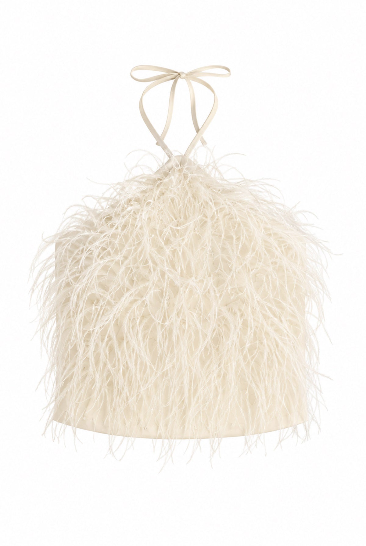 bubish Iris Feather Top Ivory FEATHER PARTY TOP