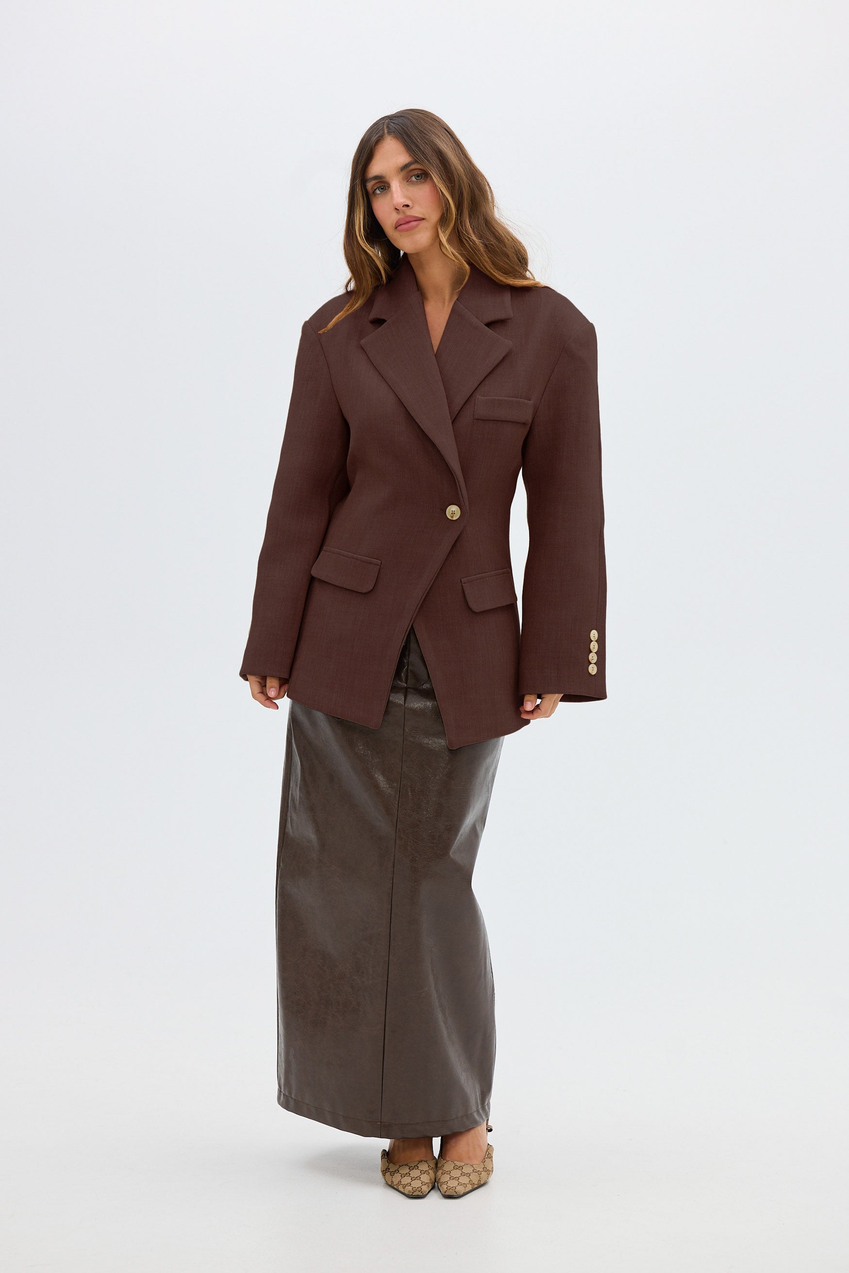 bubish Saskia Cinched Blazer - Chocolate BLAZER