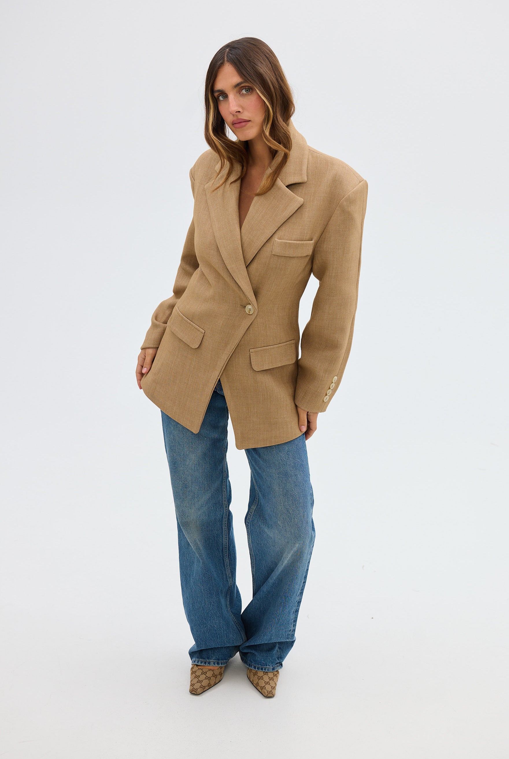 bubish Saskia Cinched Blazer Caramel BLAZER