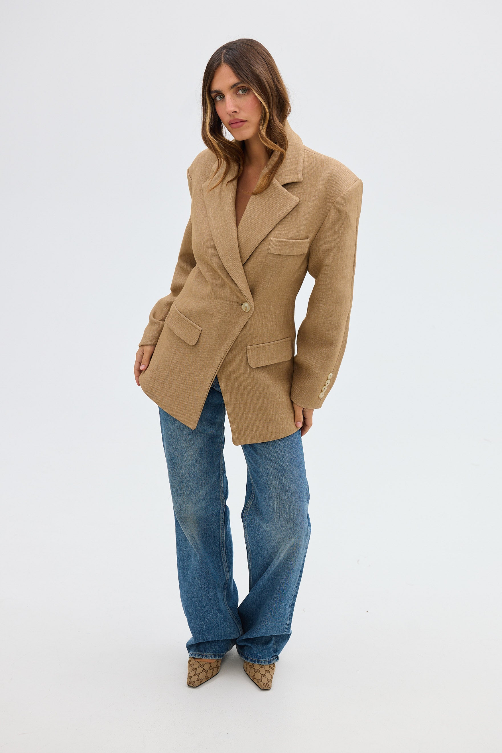 bubish Saskia Cinched Blazer Caramel BLAZER