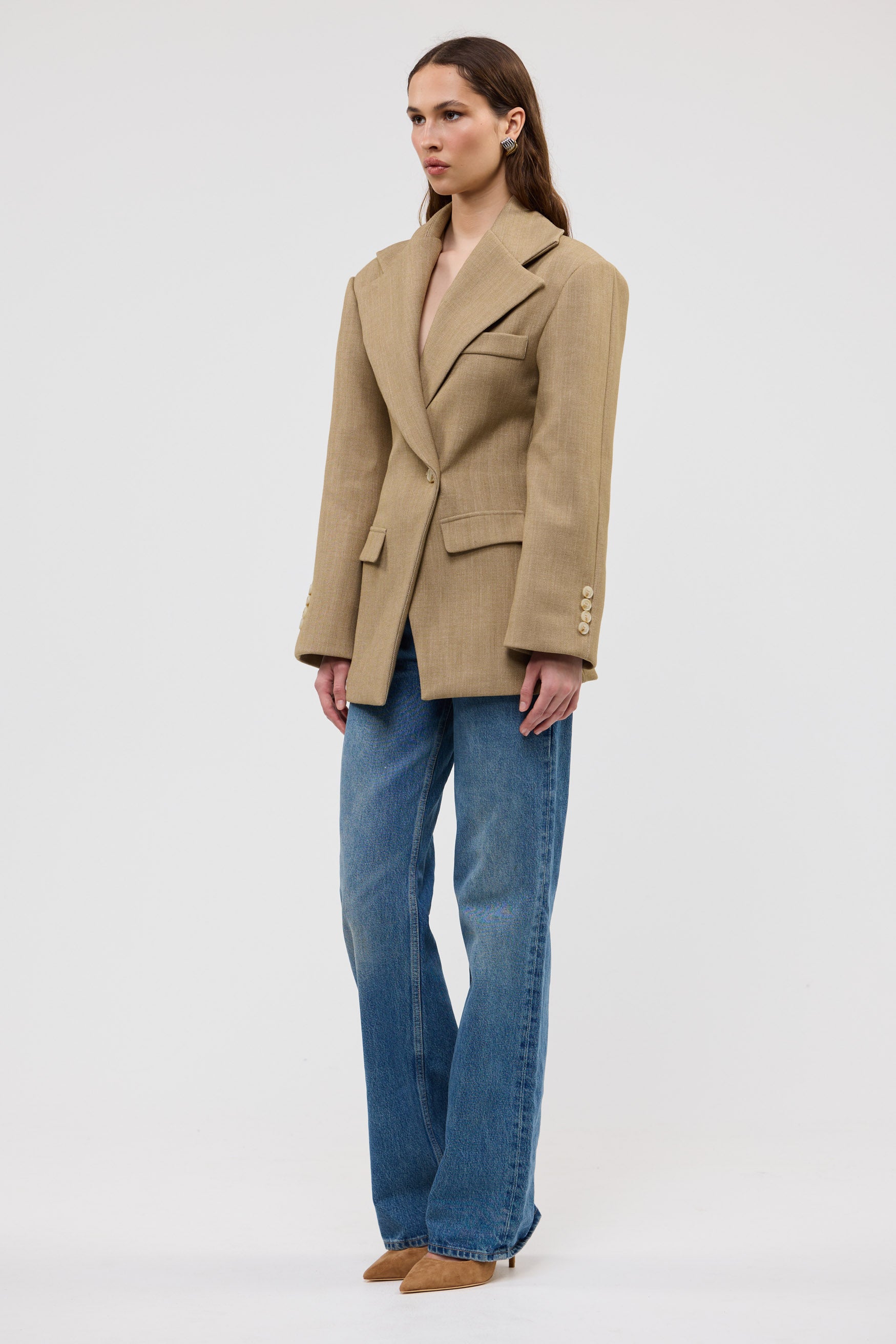 bubish Saskia Cinched Blazer Caramel CINCHED BLAZER
