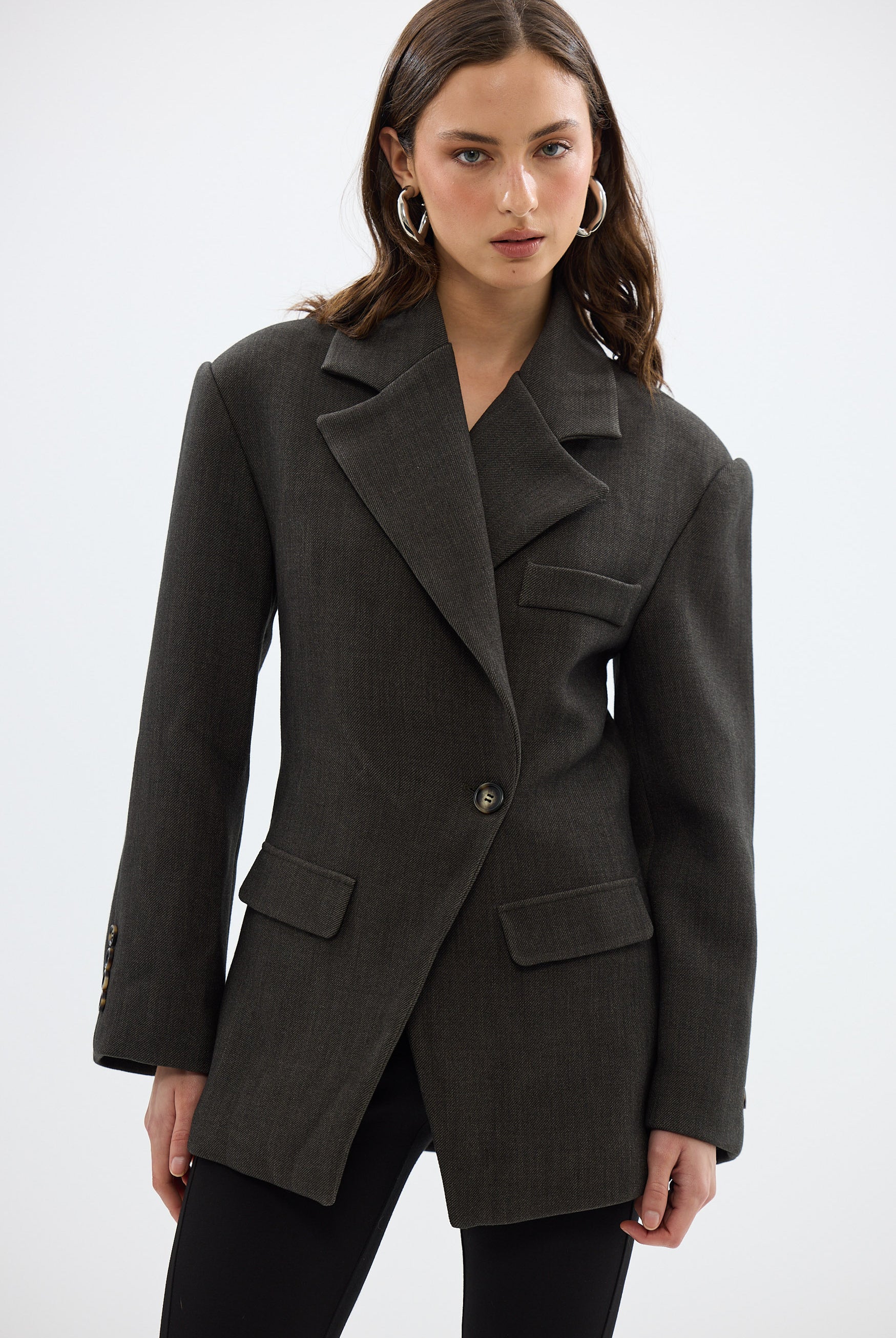 bubish Saskia Cinched Blazer Charcoal CINCHED BLAZER