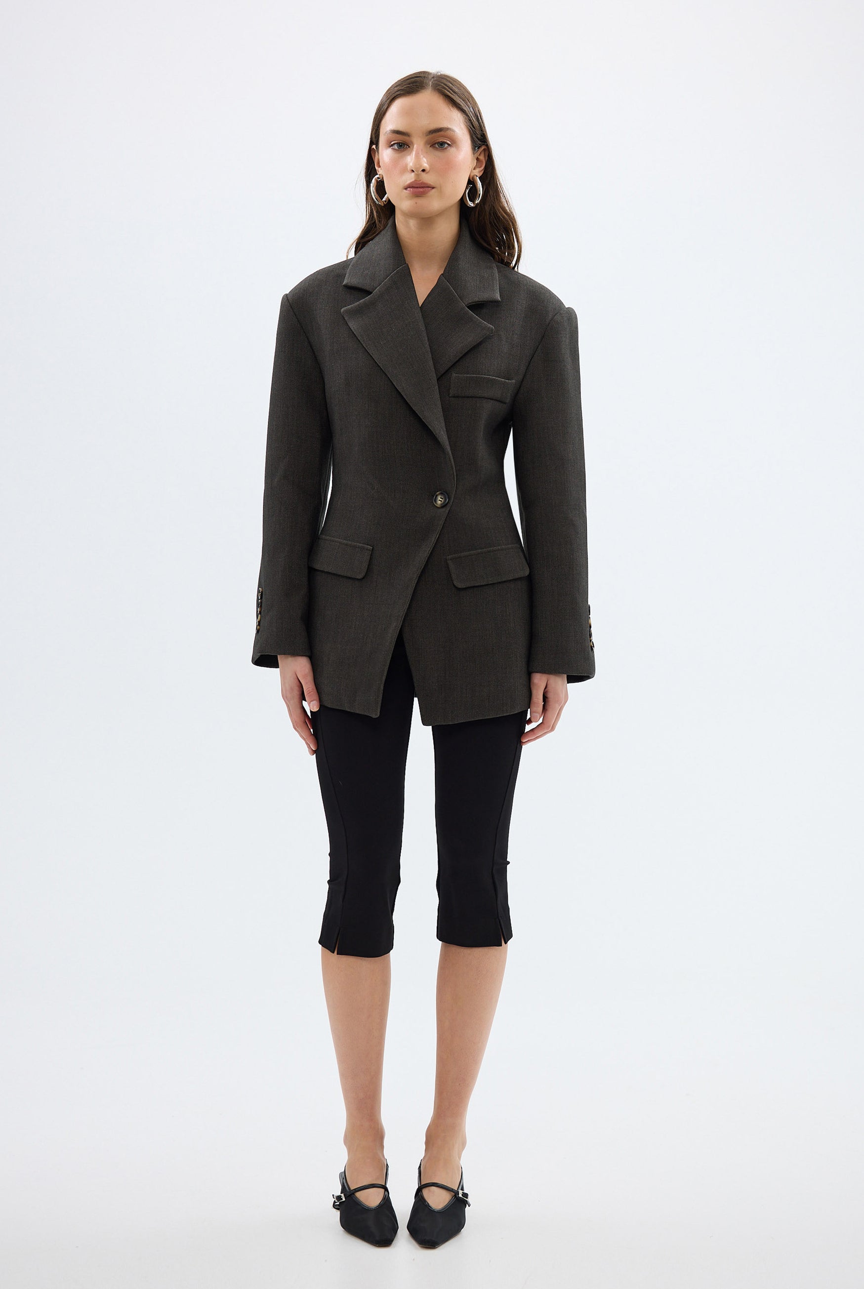 bubish Saskia Cinched Blazer Charcoal CINCHED BLAZER