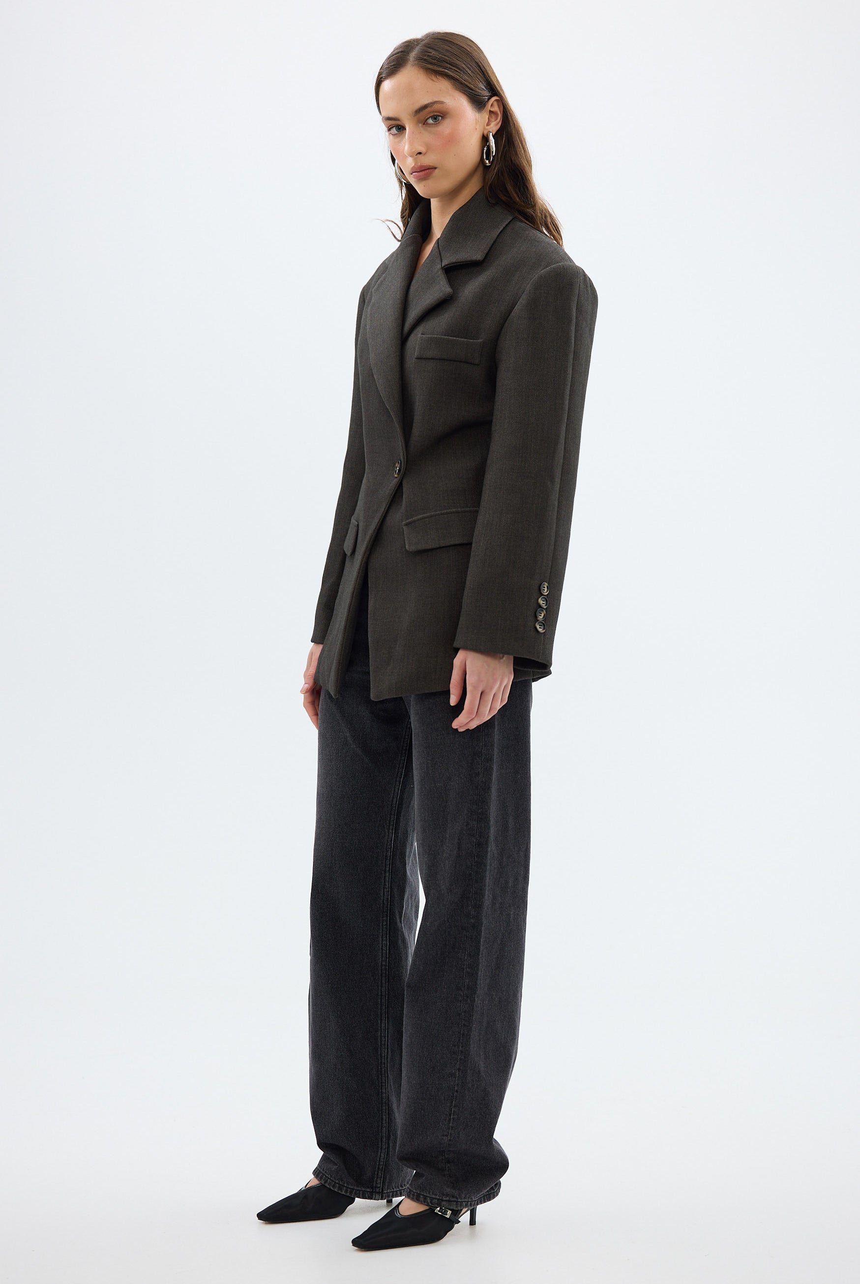 bubish Saskia Cinched Blazer Charcoal CINCHED BLAZER