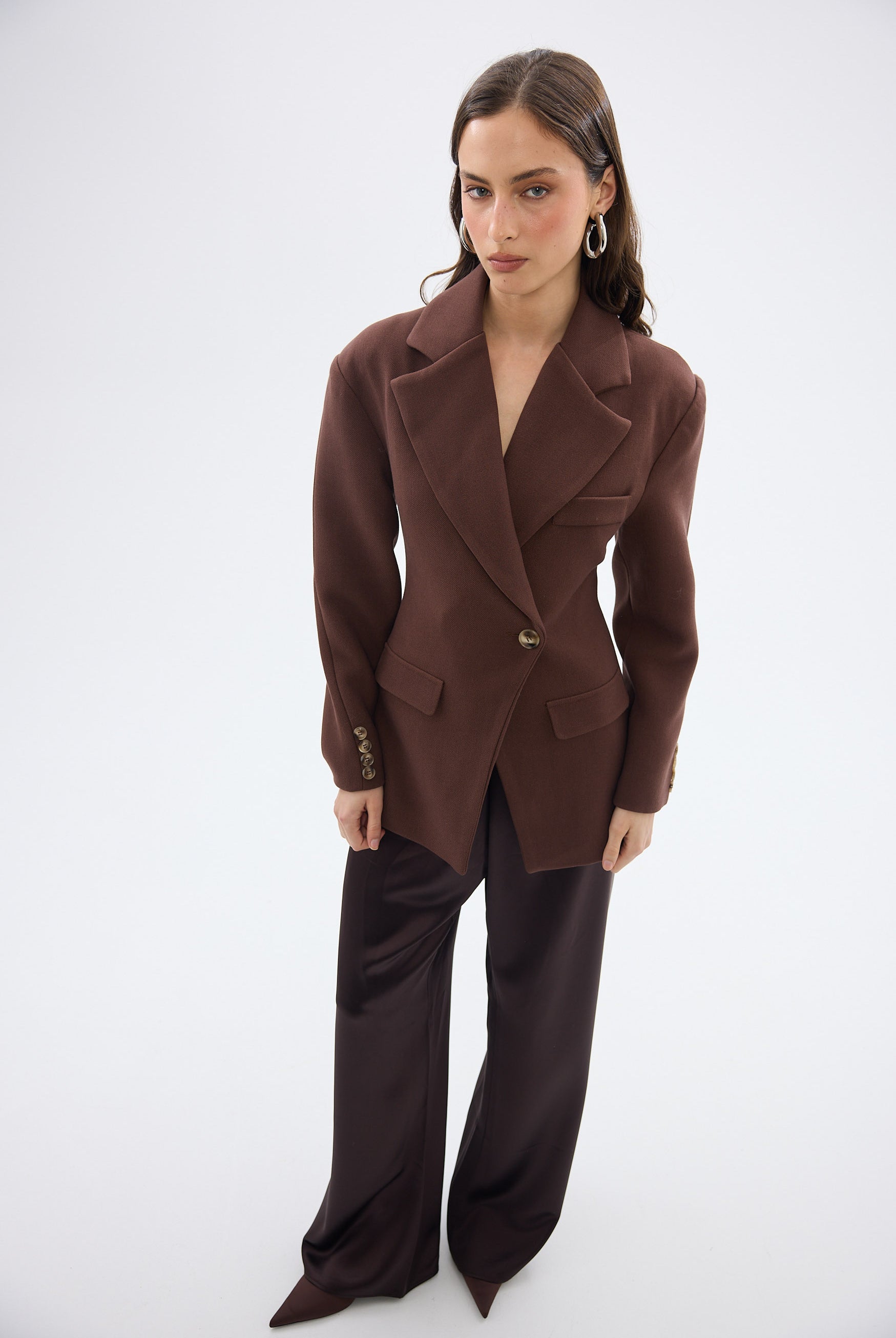 bubish Saskia Cinched Blazer - Chocolate BLAZER
