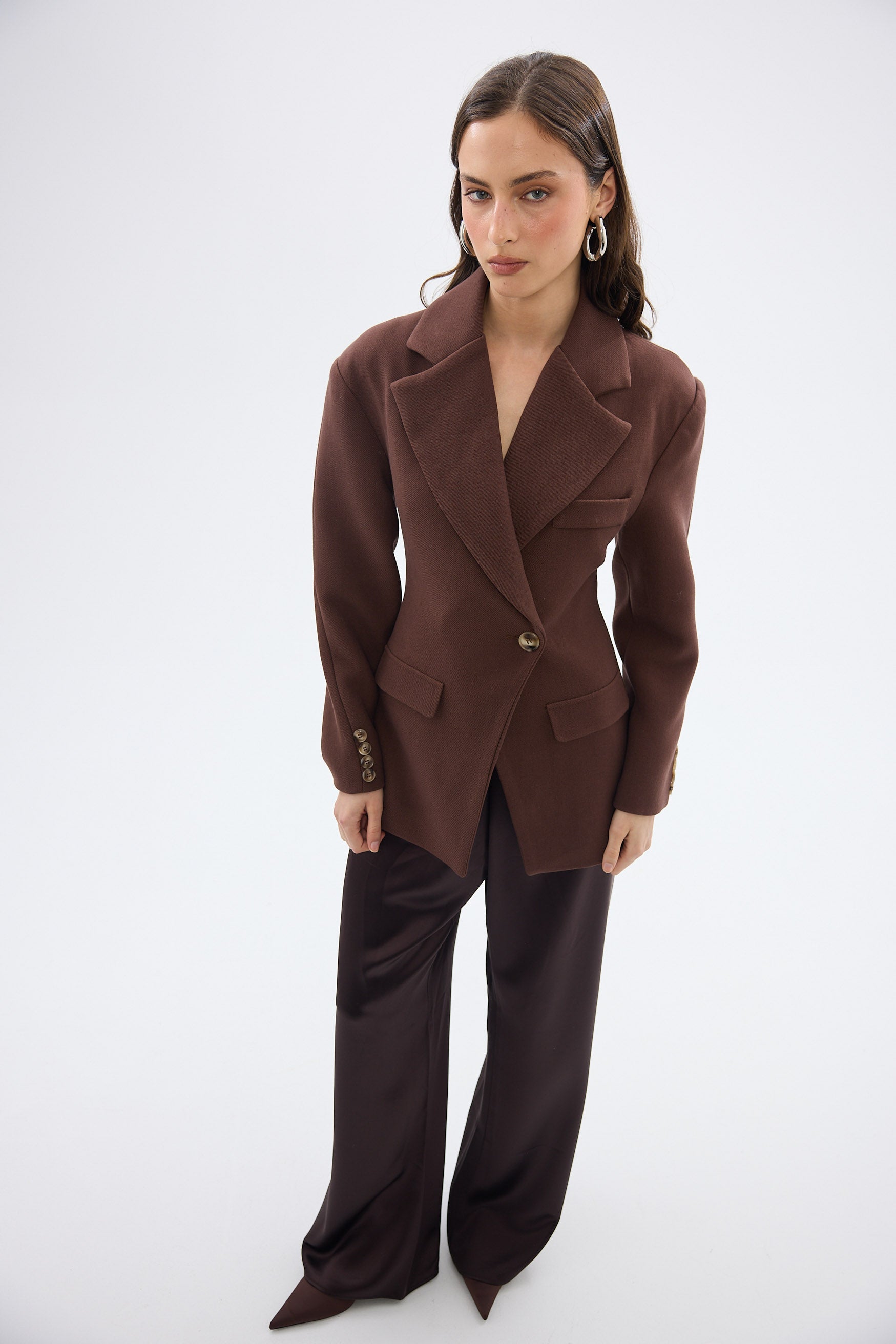 bubish Saskia Cinched Blazer - Chocolate BLAZER