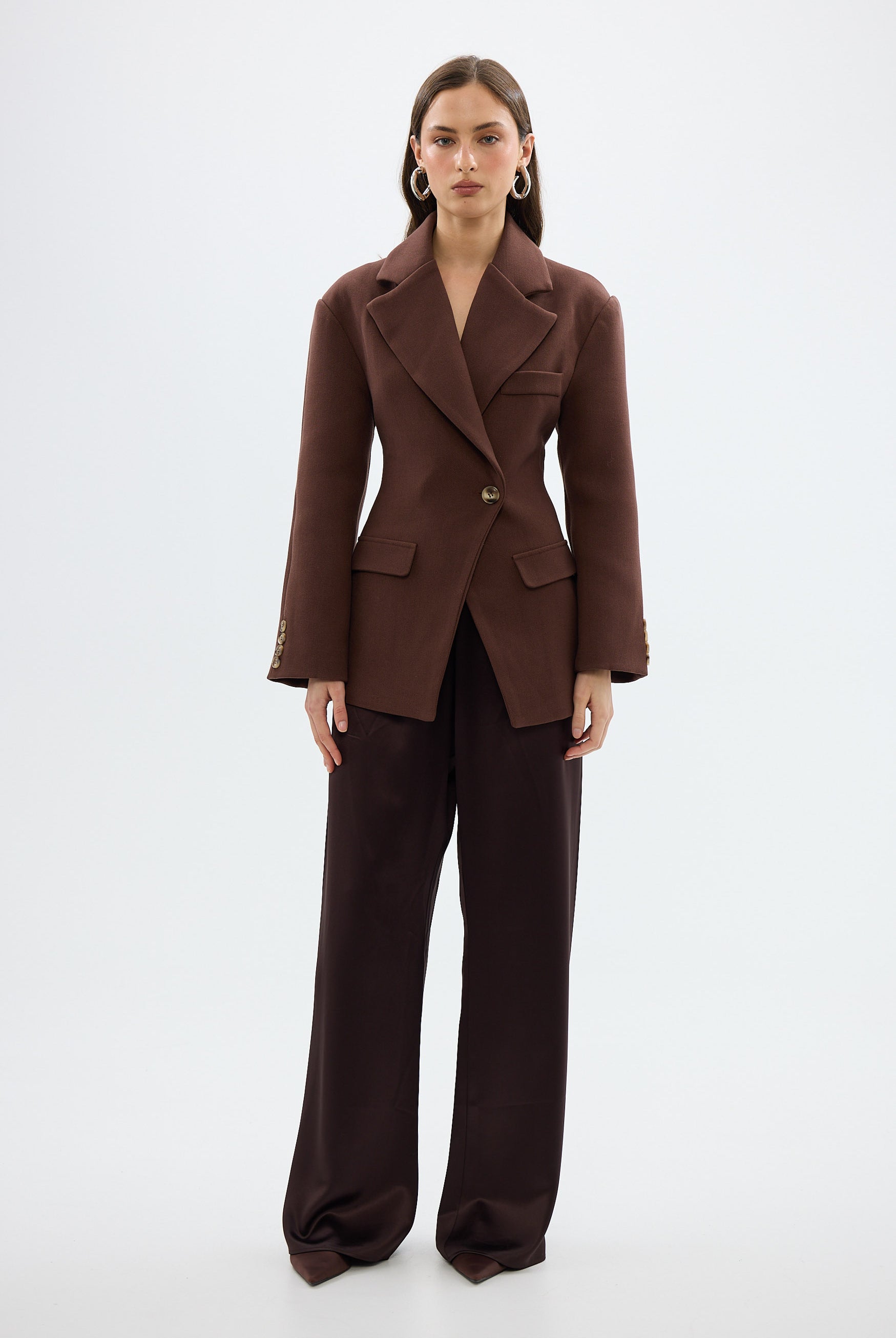 bubish Saskia Cinched Blazer - Chocolate BLAZER