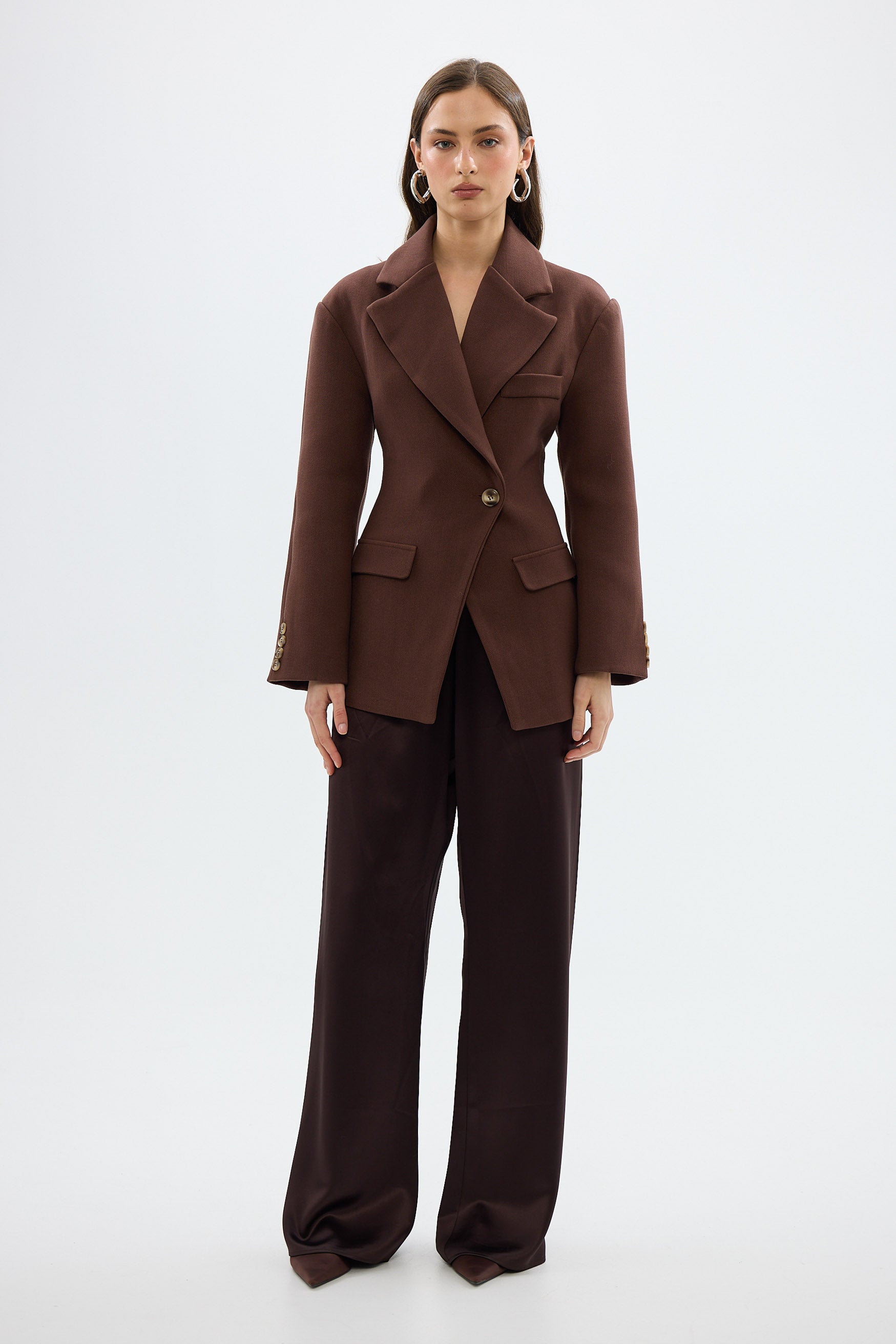 bubish Saskia Cinched Blazer - Chocolate BLAZER