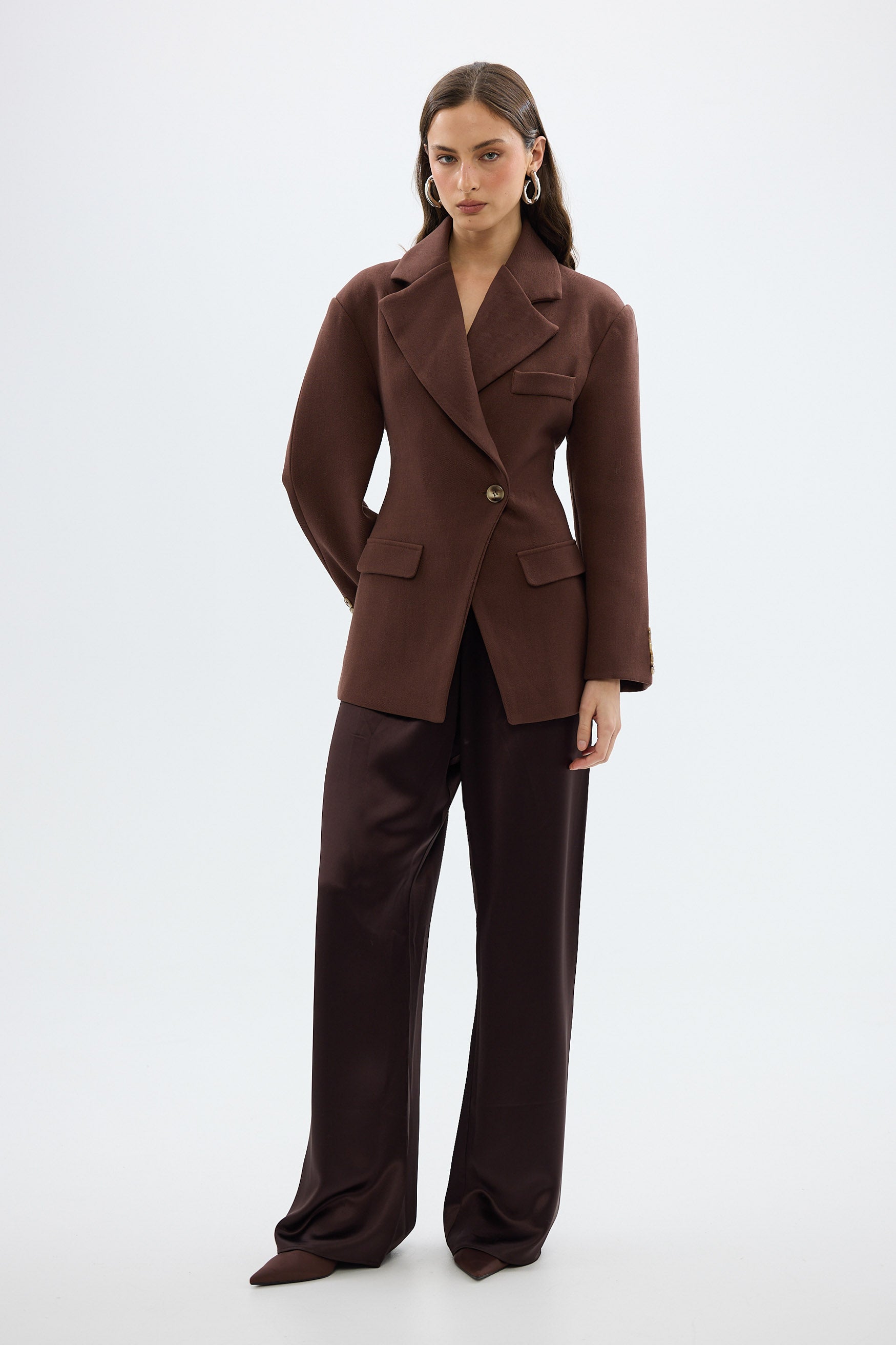 bubish Saskia Cinched Blazer - Chocolate BLAZER