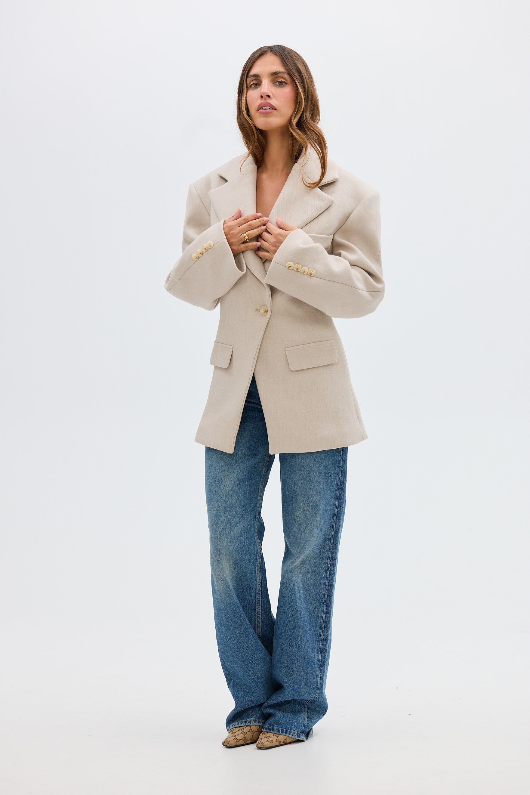 bubish Saskia Cinched Blazer Dove Grey BLAZER