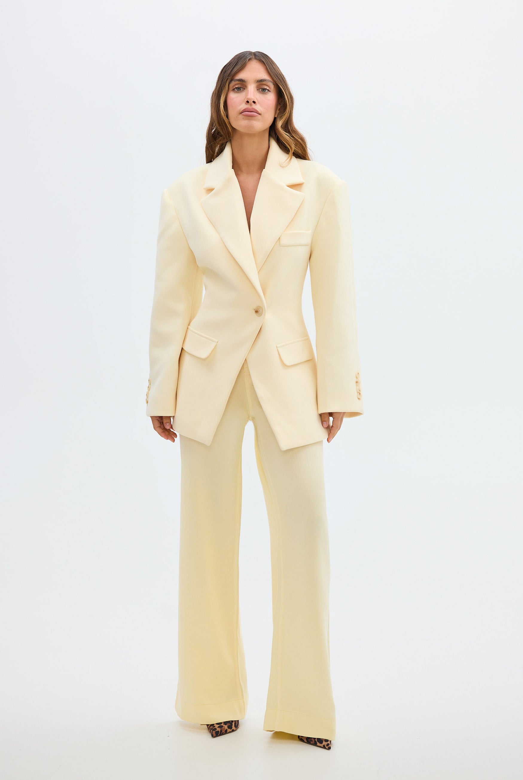 bubish Saskia Cinched Blazer Pale Yellow BLAZER