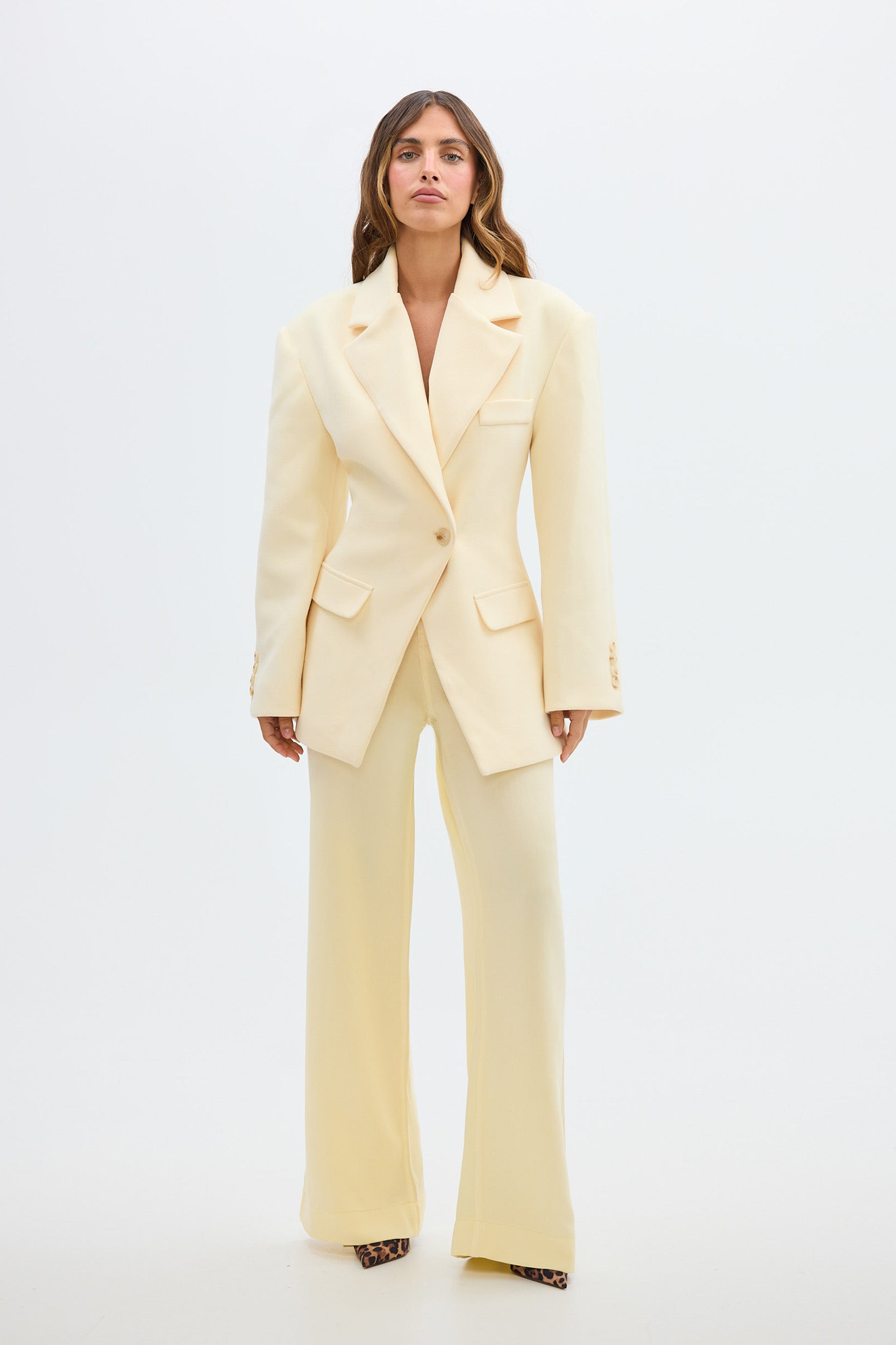 bubish Saskia Cinched Blazer Pale Yellow BLAZER