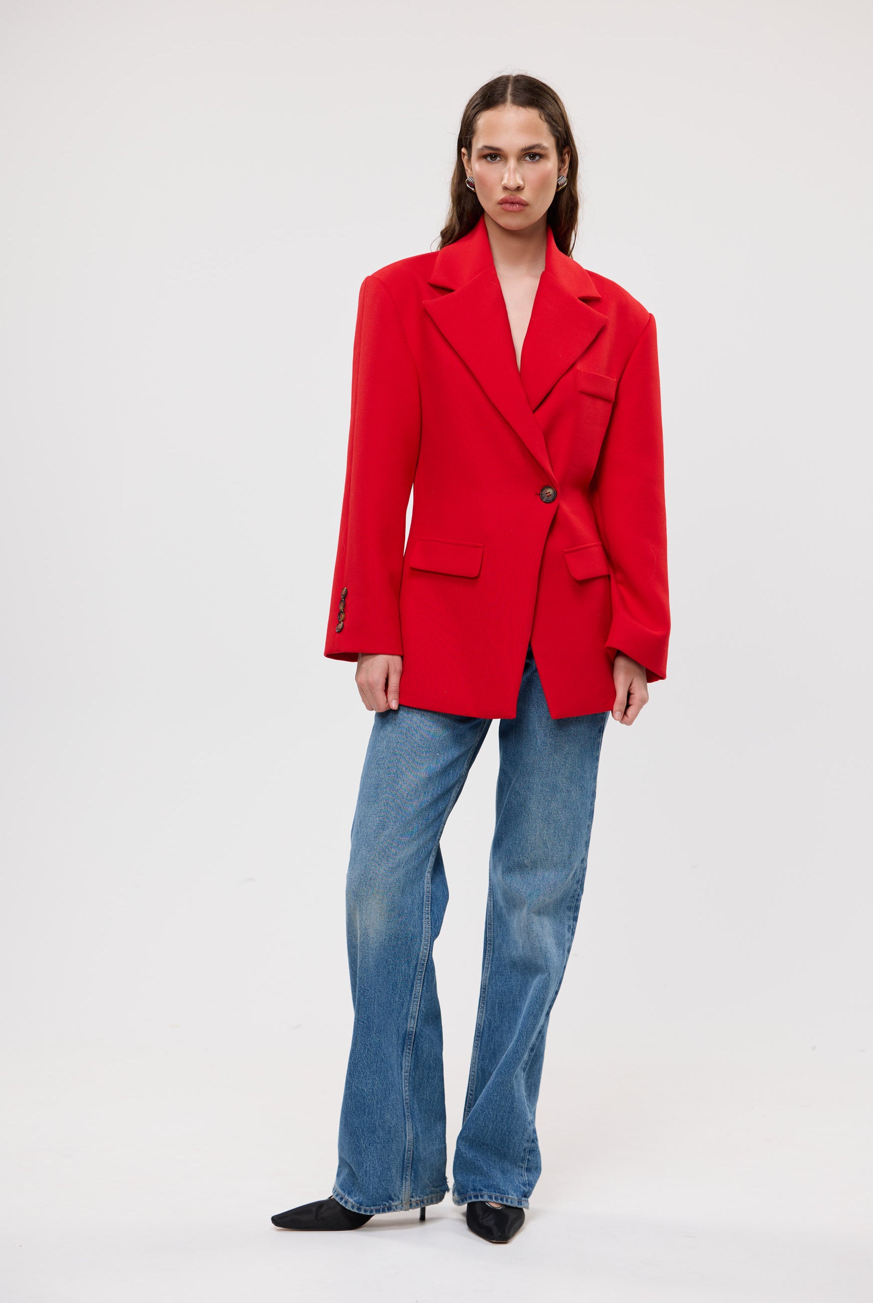 bubish Saskia Cinched Blazer Red BLAZER