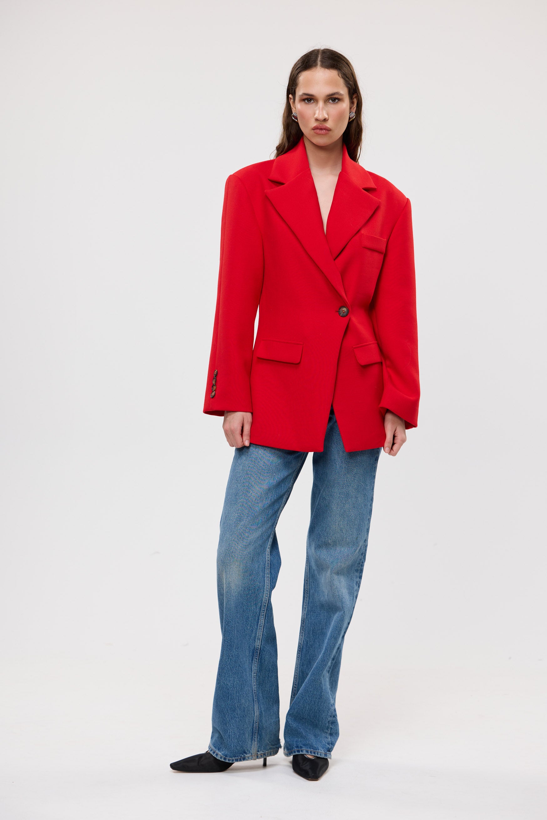 bubish Saskia Cinched Blazer Red BLAZER