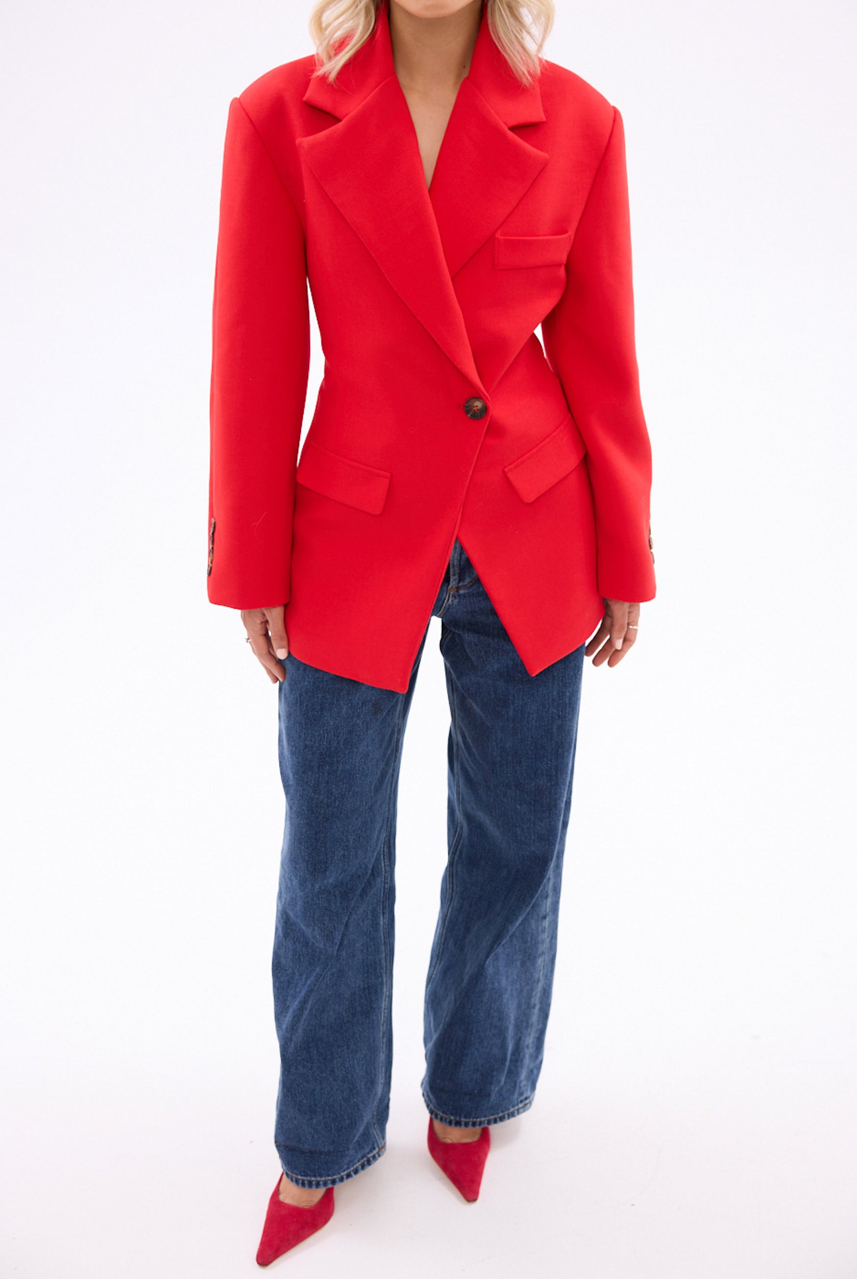 bubish Saskia Cinched Blazer Red BLAZER