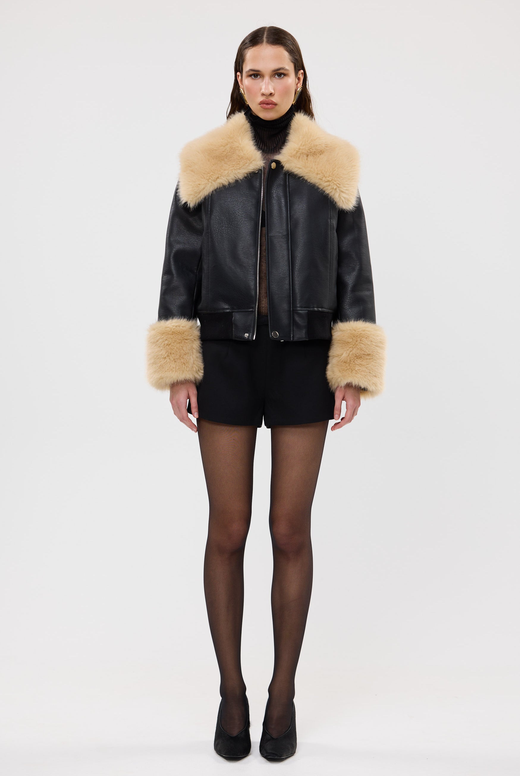 bubish Willow Jacket Black FAUX LEATHER JACKET