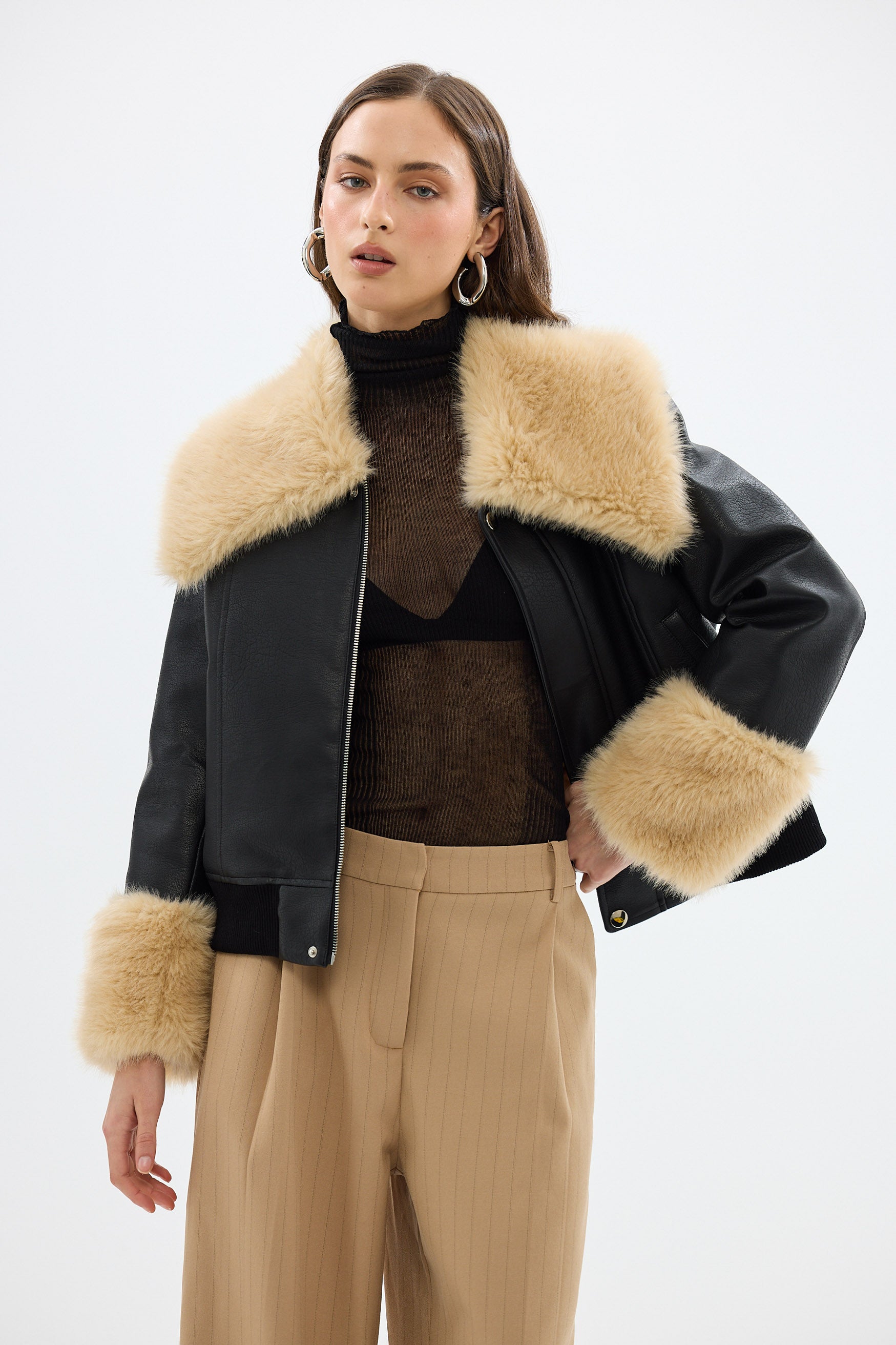 bubish Willow Jacket Black FAUX LEATHER JACKET