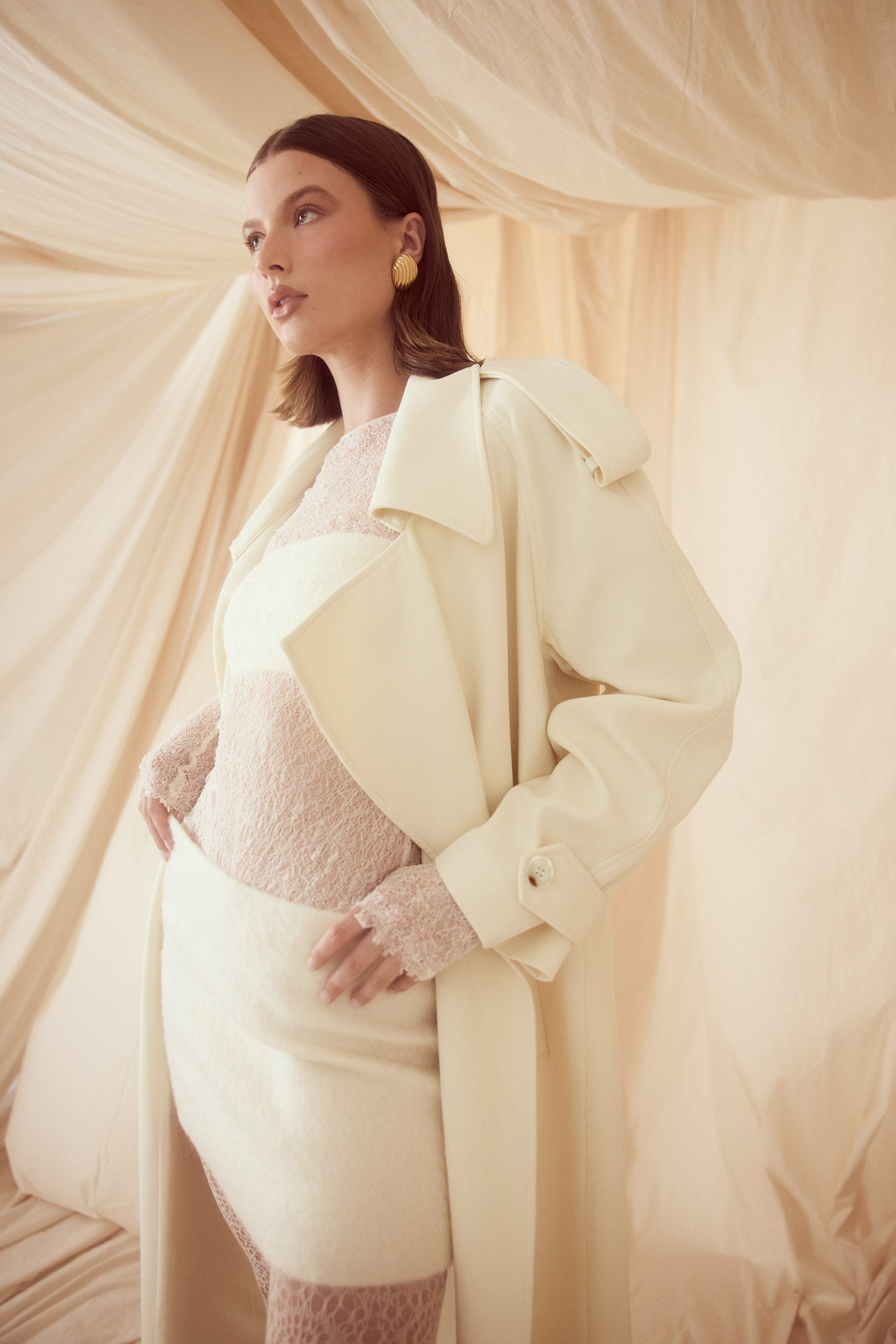 bubish Alma Wool Skirt Ivory SKIRT