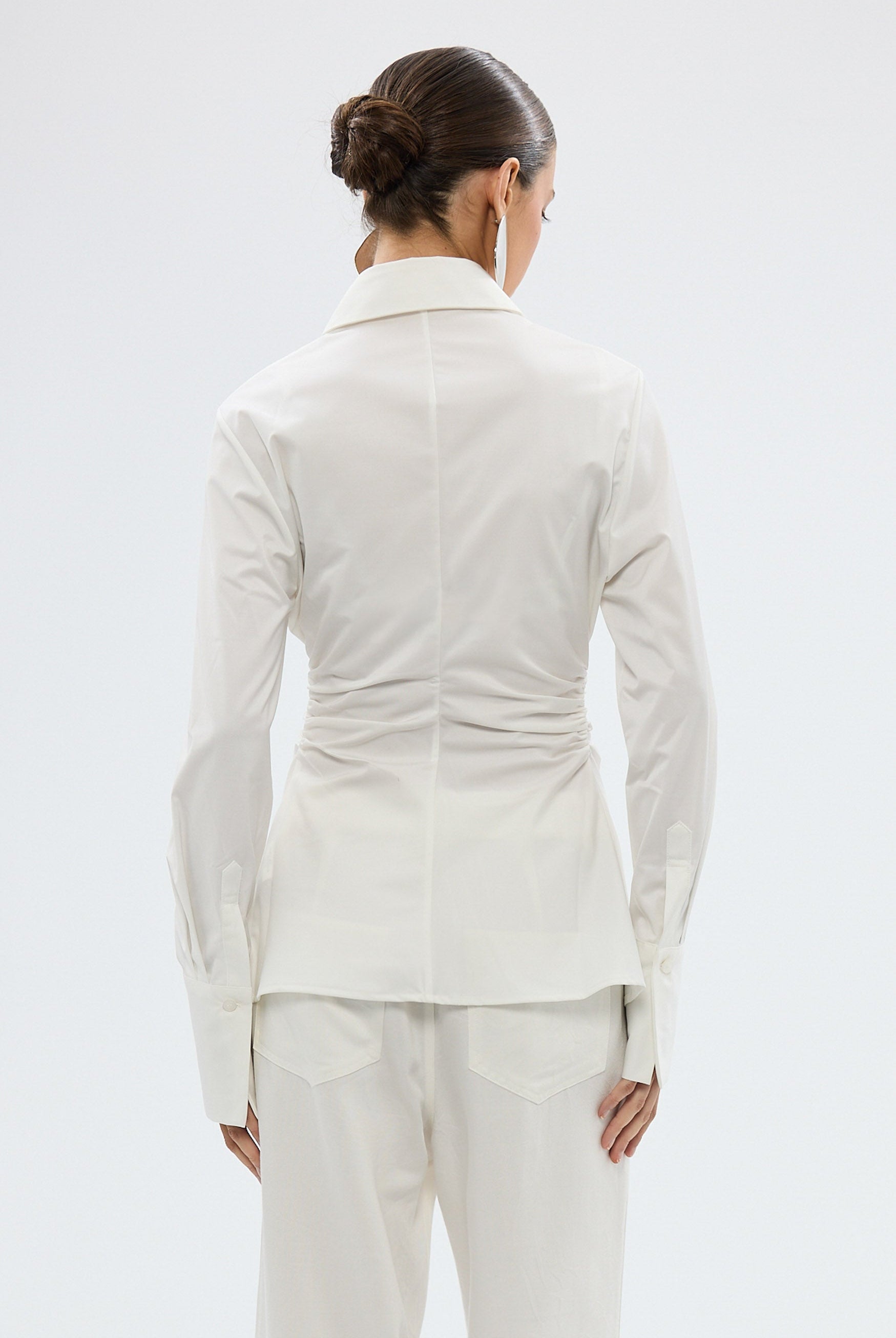 bubish Ellidy Cinched Shirt - White SHIRTS