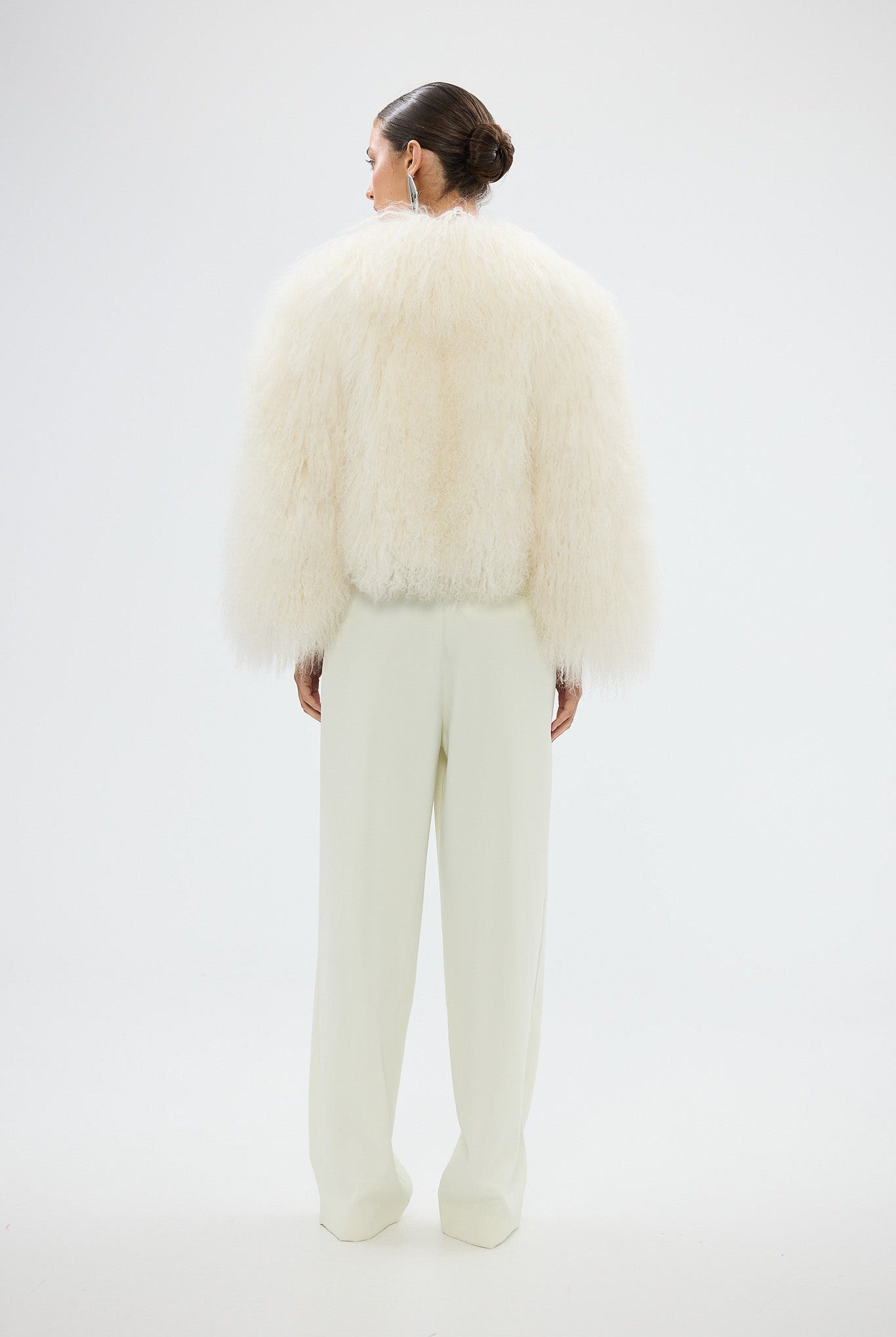 bubish Georgina Jacket - White WOOL SHEARLING JACKET