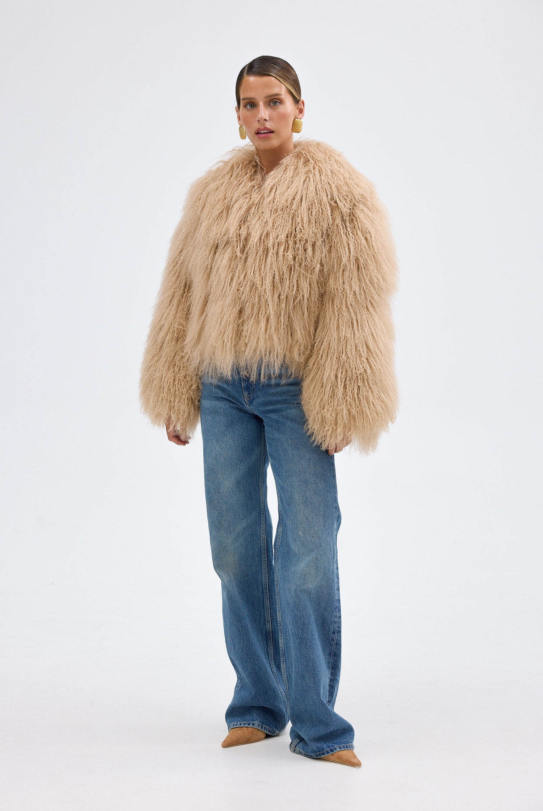 bubish Georgina Jacket Caramel FUR JACKET