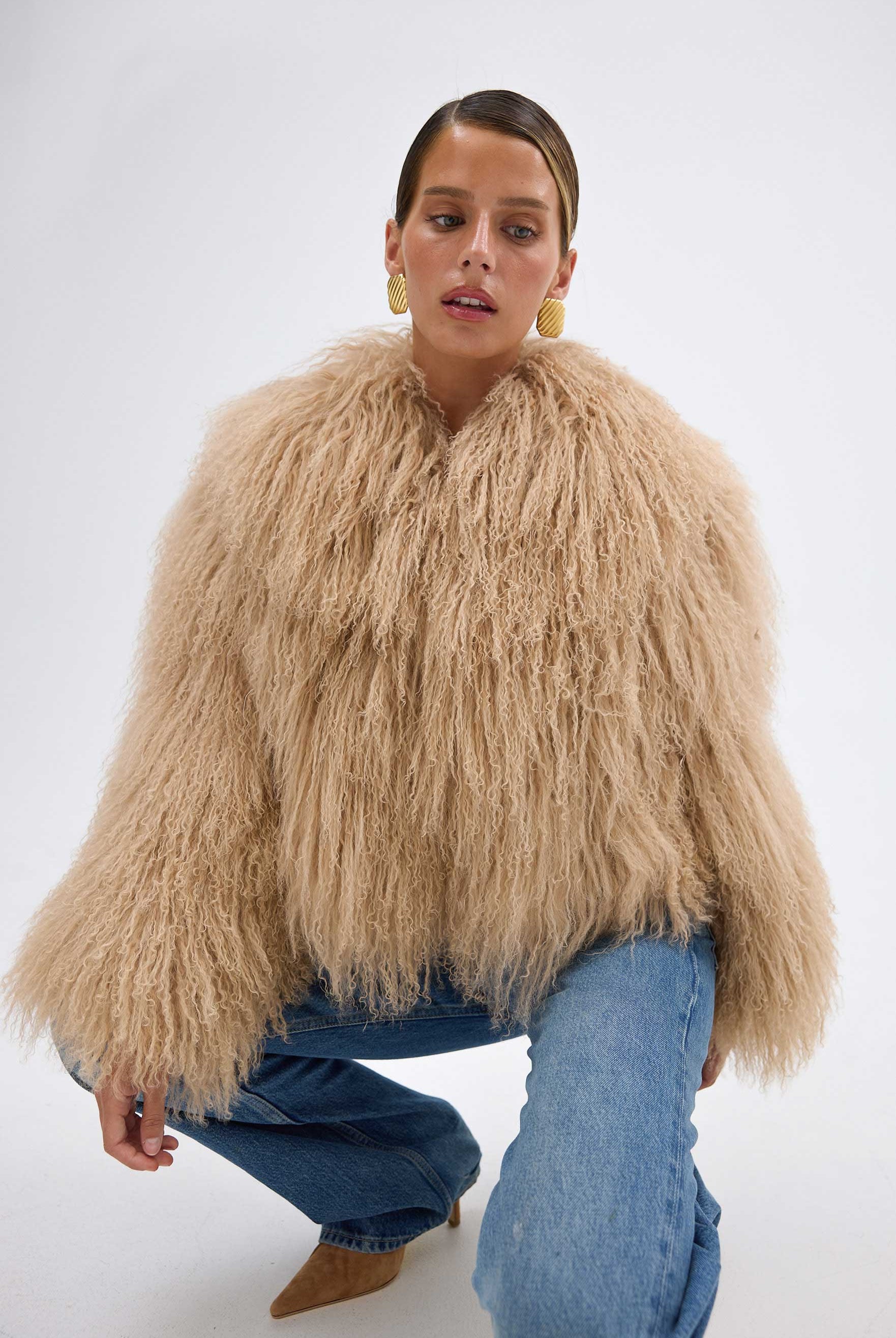 bubish Georgina Jacket Caramel FUR JACKET