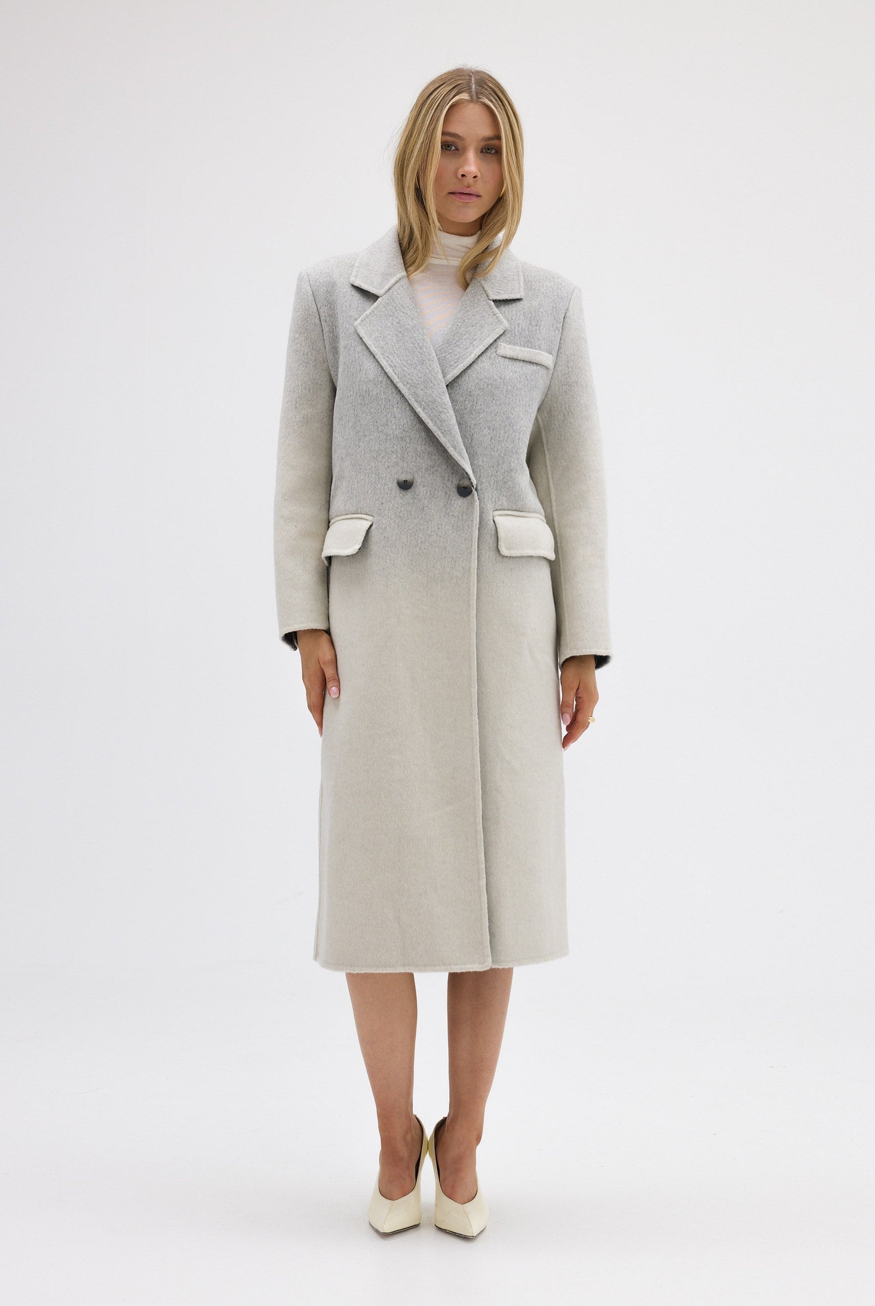 bubish Isla Wool Coat Grey Marle COAT
