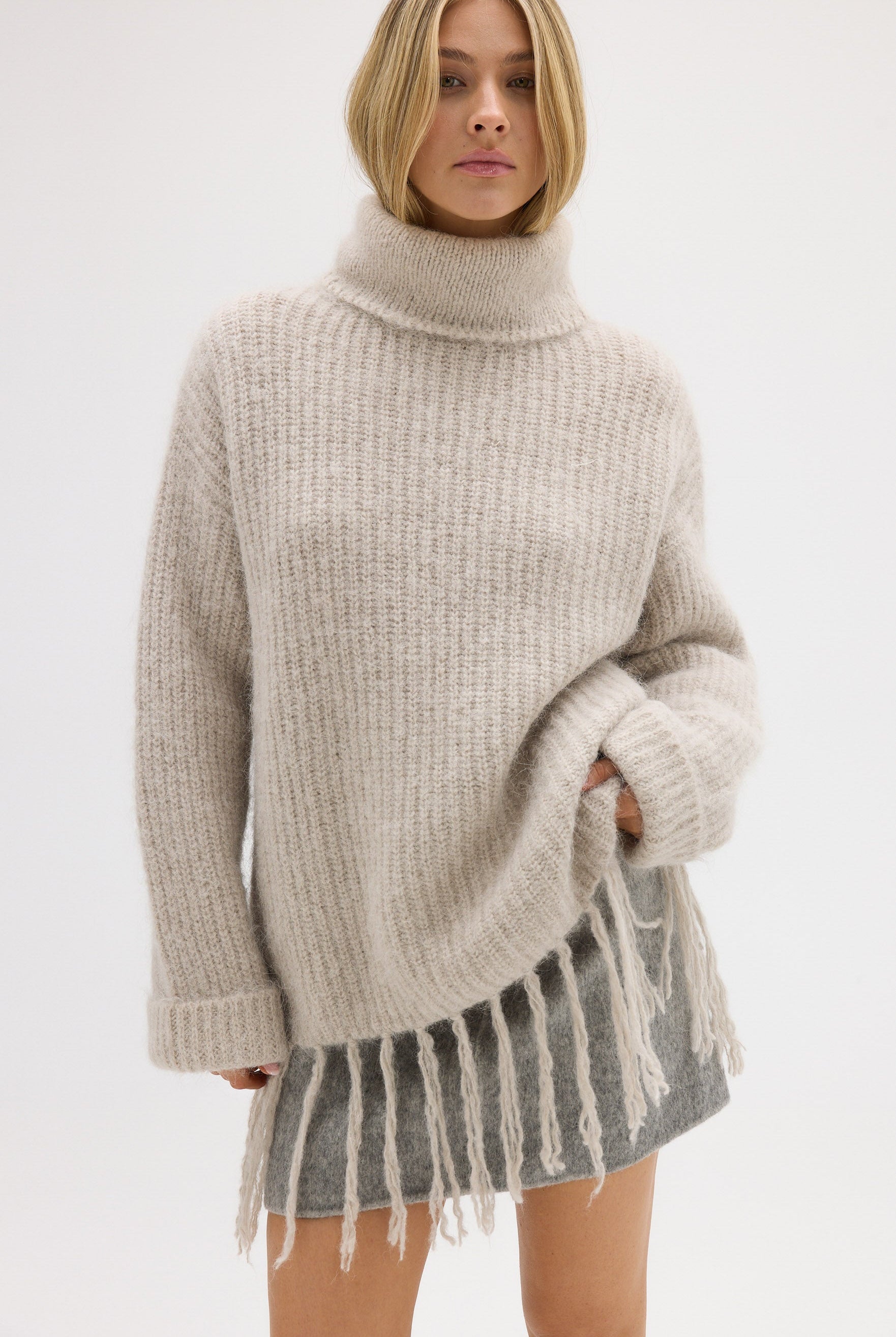 bubish Isla Wool Skirt Grey Marle SKIRT