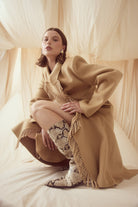 bubish Kate Fringe Tassel Wool Coat Walnut JACKETS