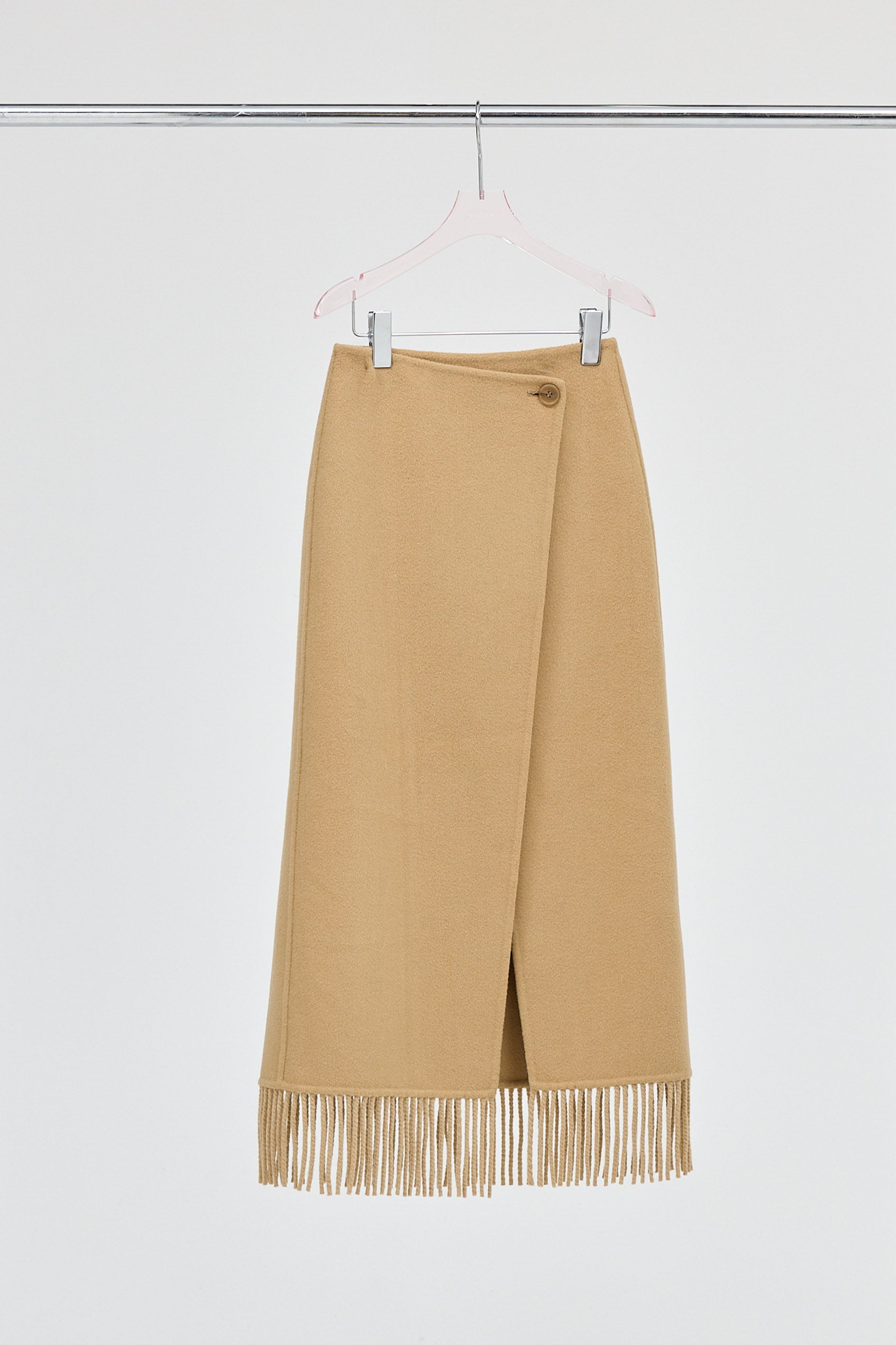 bubish Kate Fringe Tassel Wrap Wool Skirt Walnut SKIRT