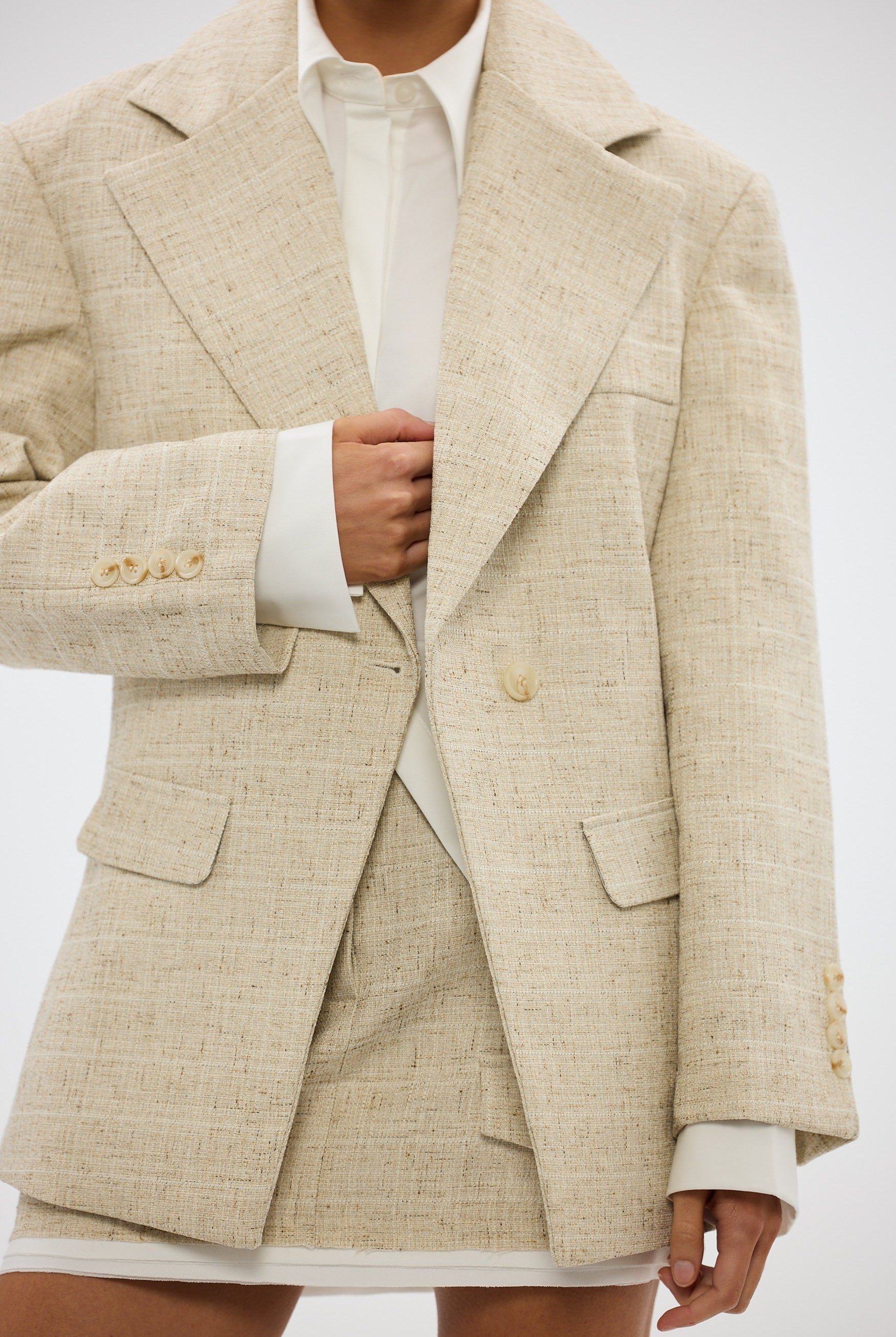 bubish Mattie Cinched Blazer - Natural CINCHED BLAZER