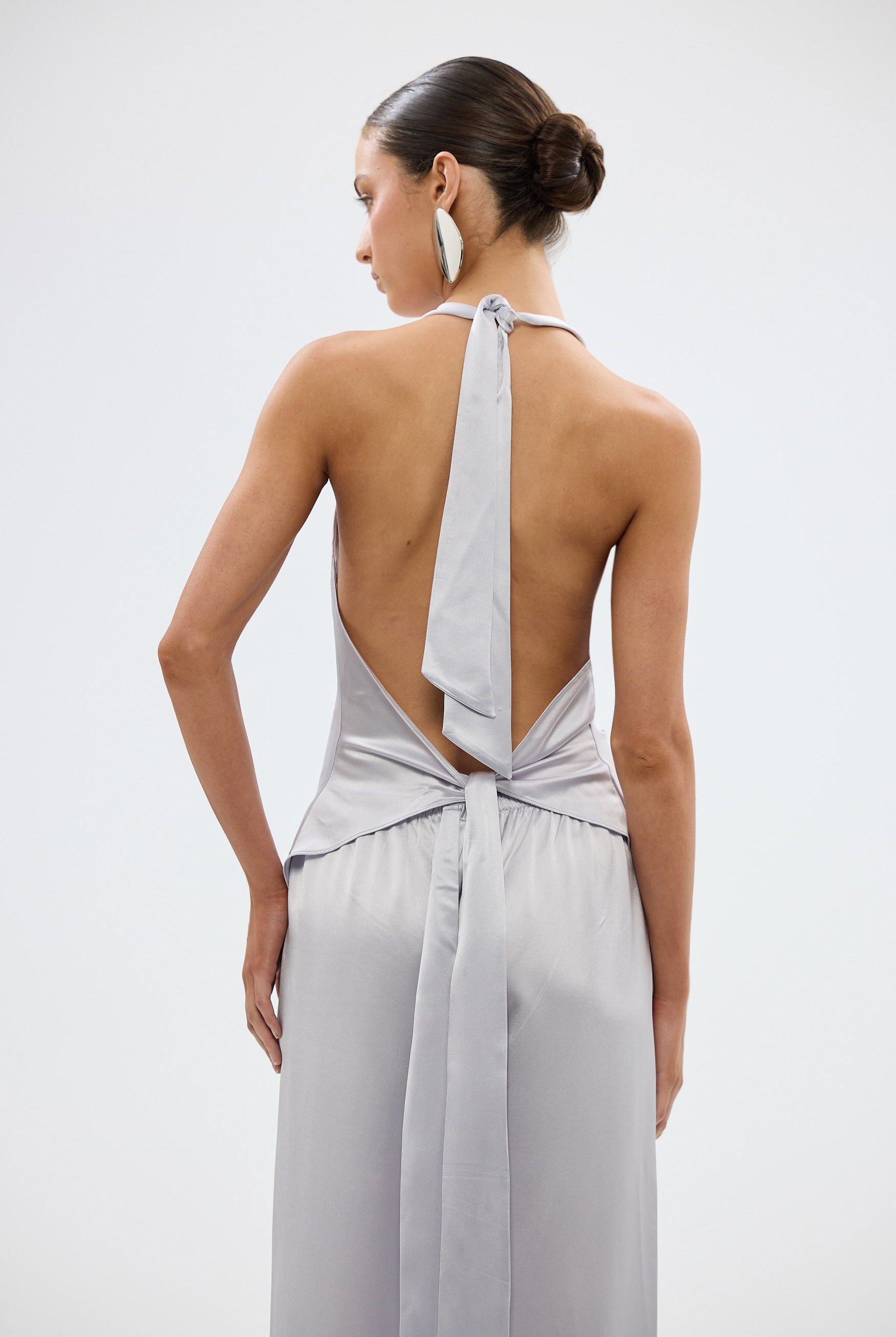 bubish Paige Cowl Neck Top - Silver TOPS