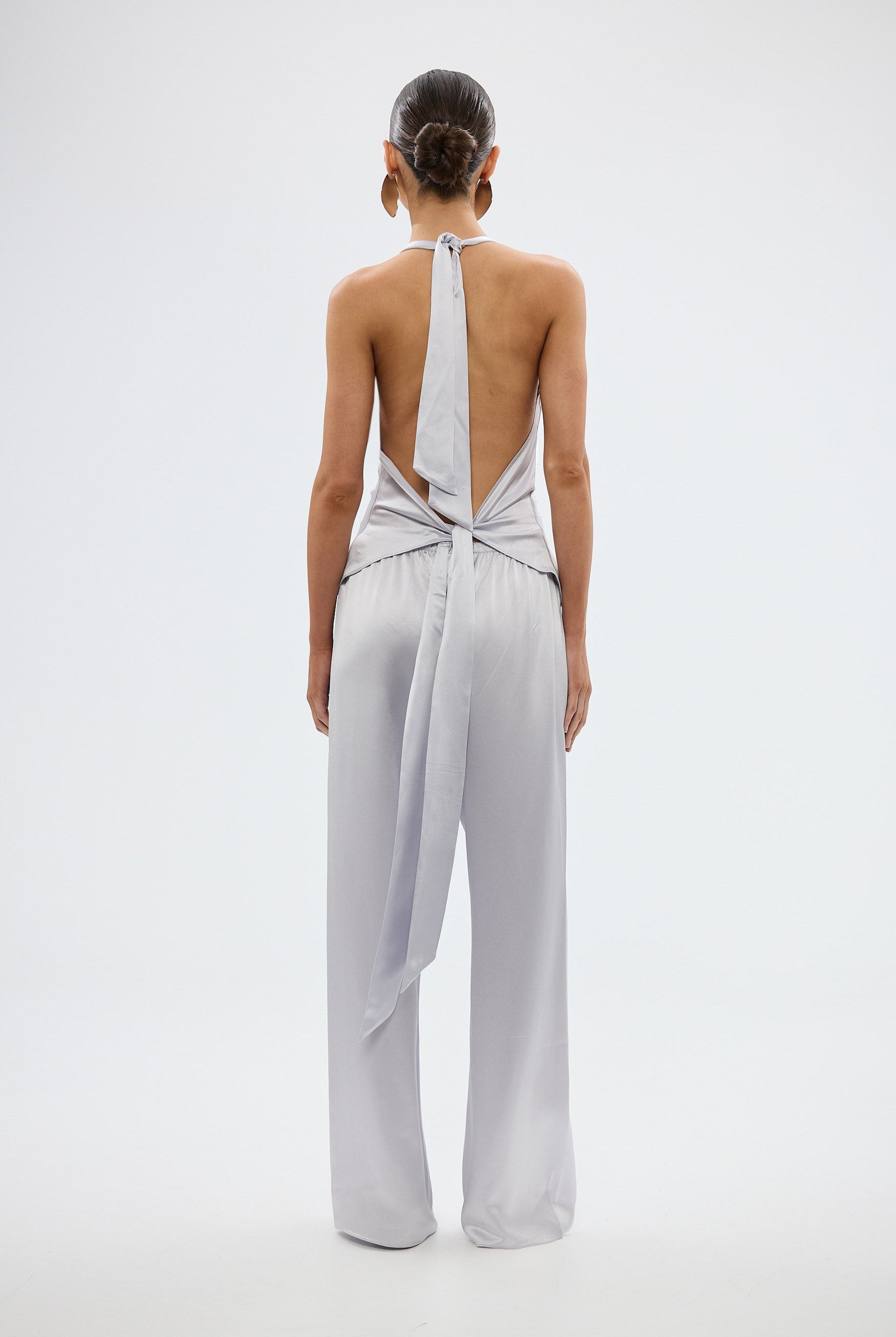 bubish Paige Cowl Neck Top - Silver TOPS