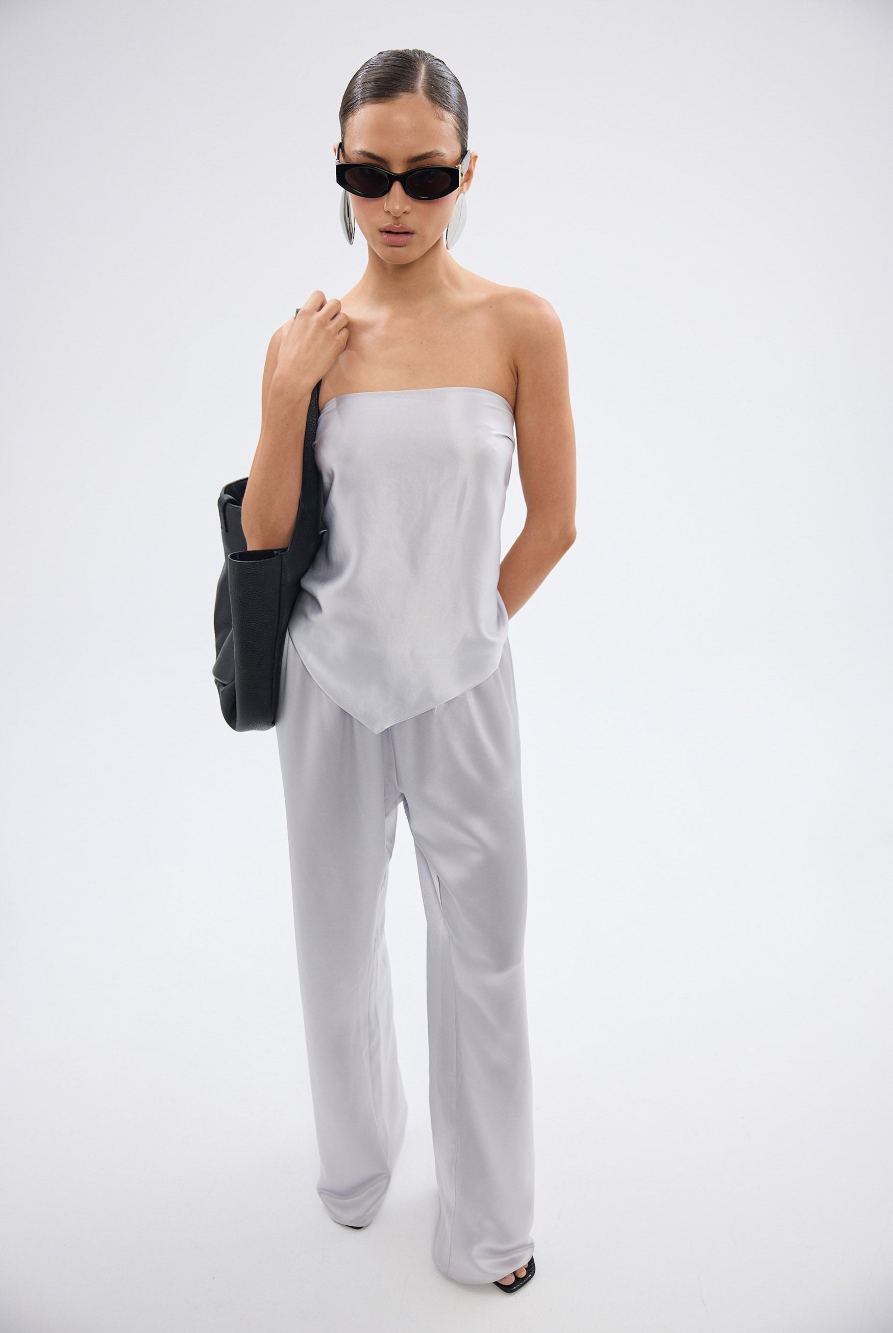 bubish Paige Scarf Top - Silver TOPS