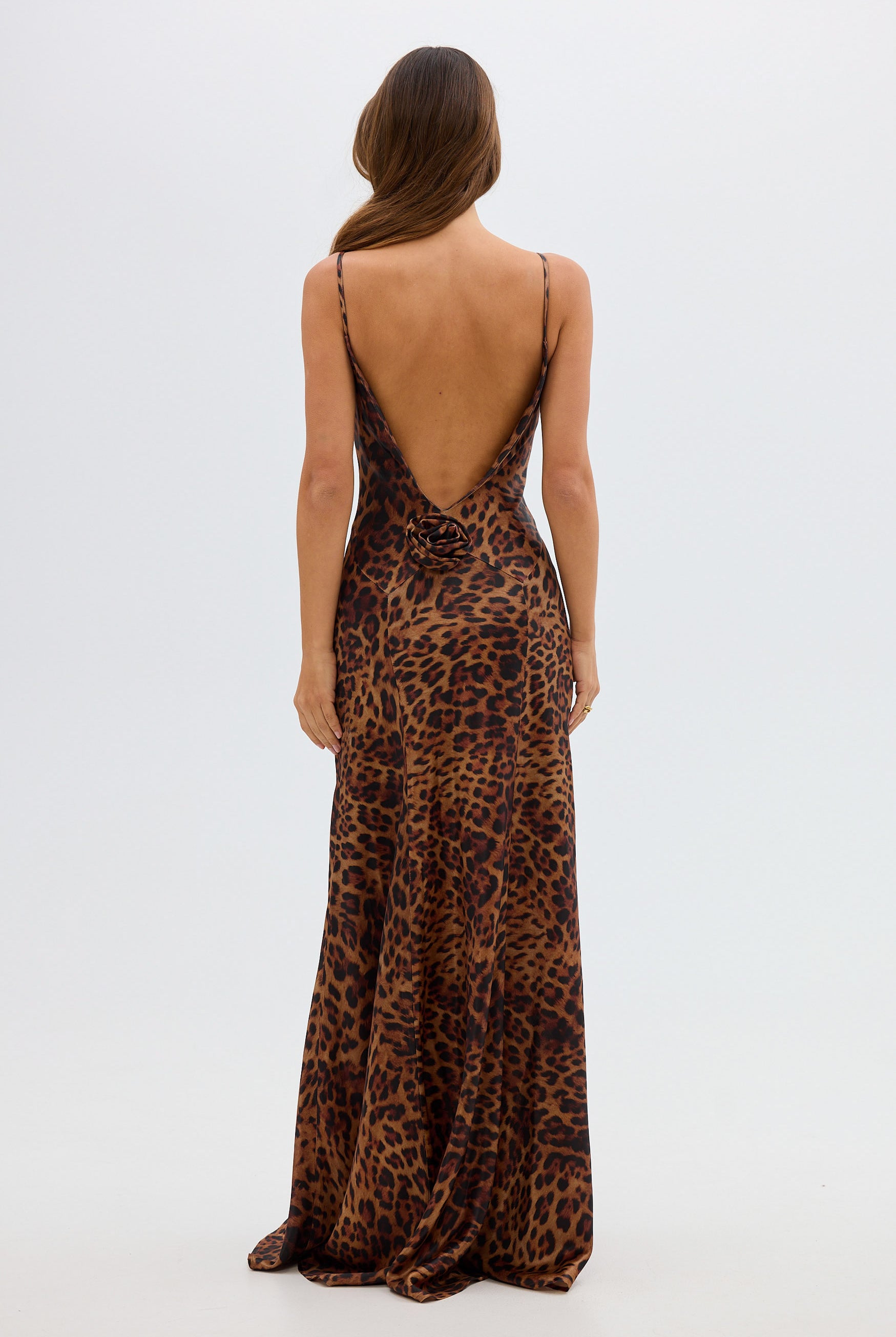 Savannah Rosette Gown - Leopard DRESS Bubish Luxe