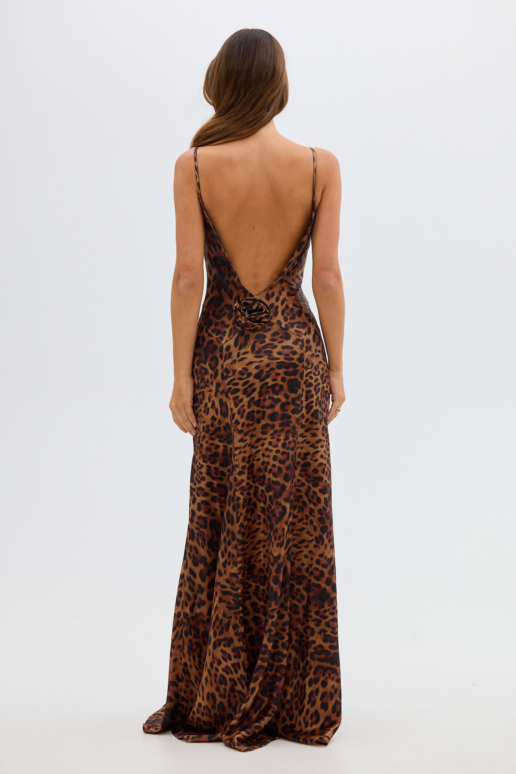 Savannah Rosette Gown - Leopard DRESS Bubish Luxe