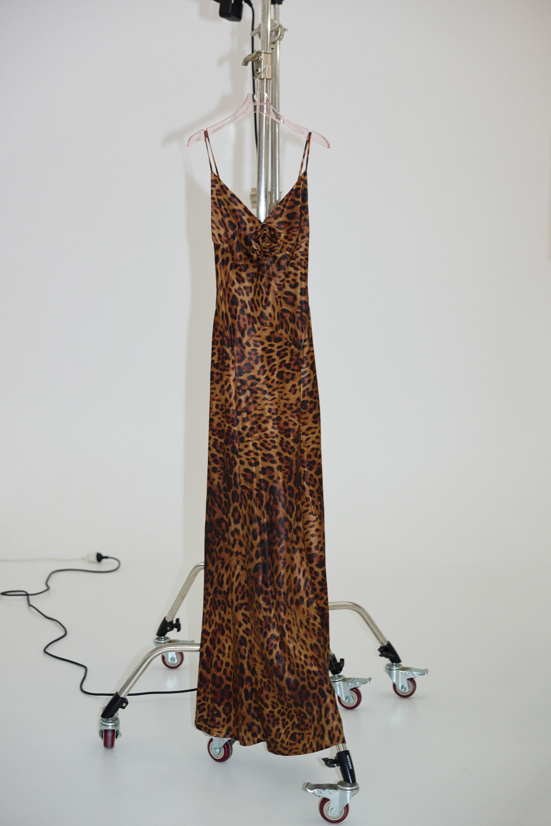 Savannah Rosette Gown - Leopard DRESS Bubish Luxe