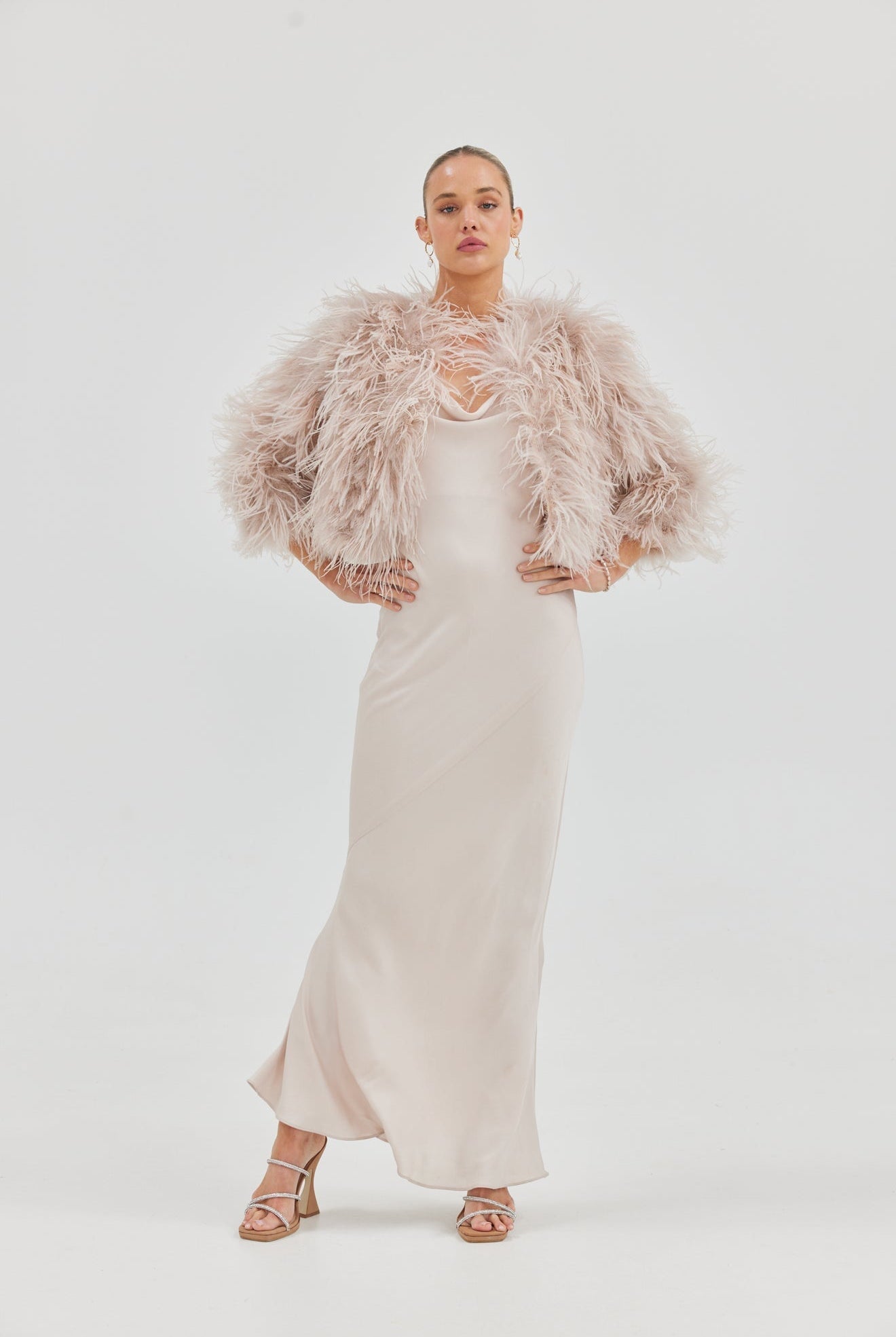 Bridal Dahlia Jacket - Blush Medium Jacket Bubish Luxe