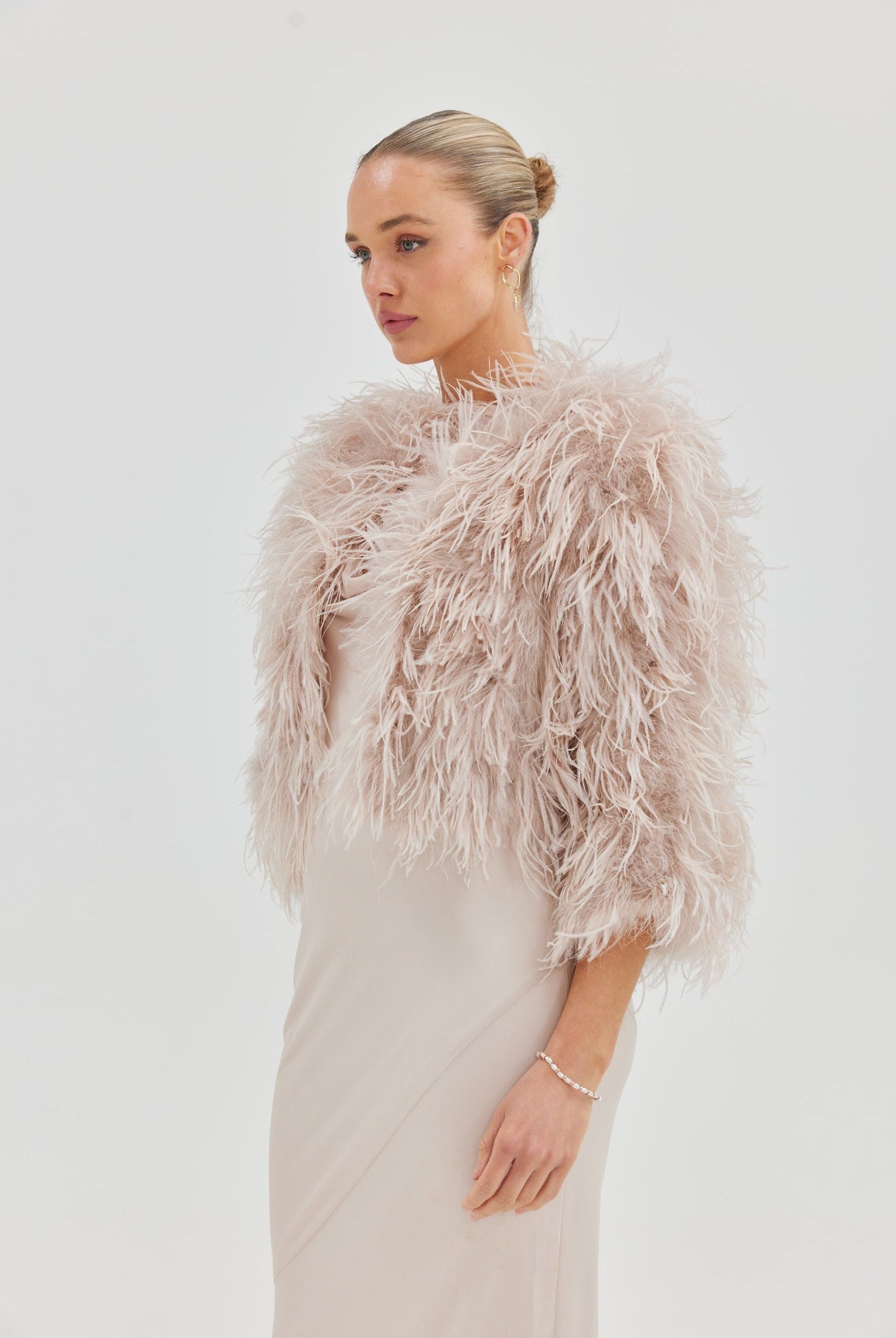 Bridal Dahlia Jacket - Blush Medium Jacket Bubish Luxe