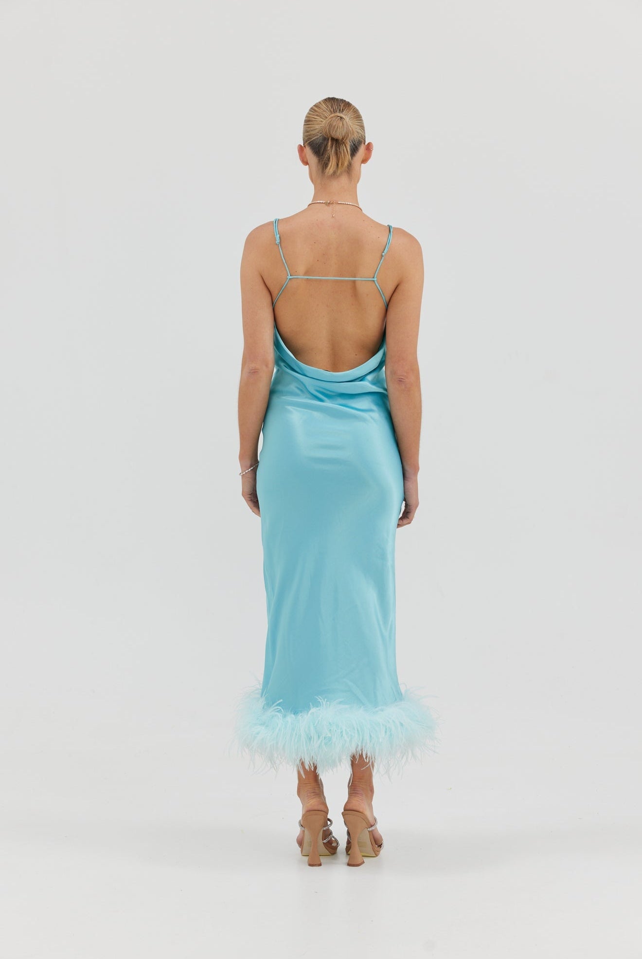 Farah Slip Dress - Blue Bubish