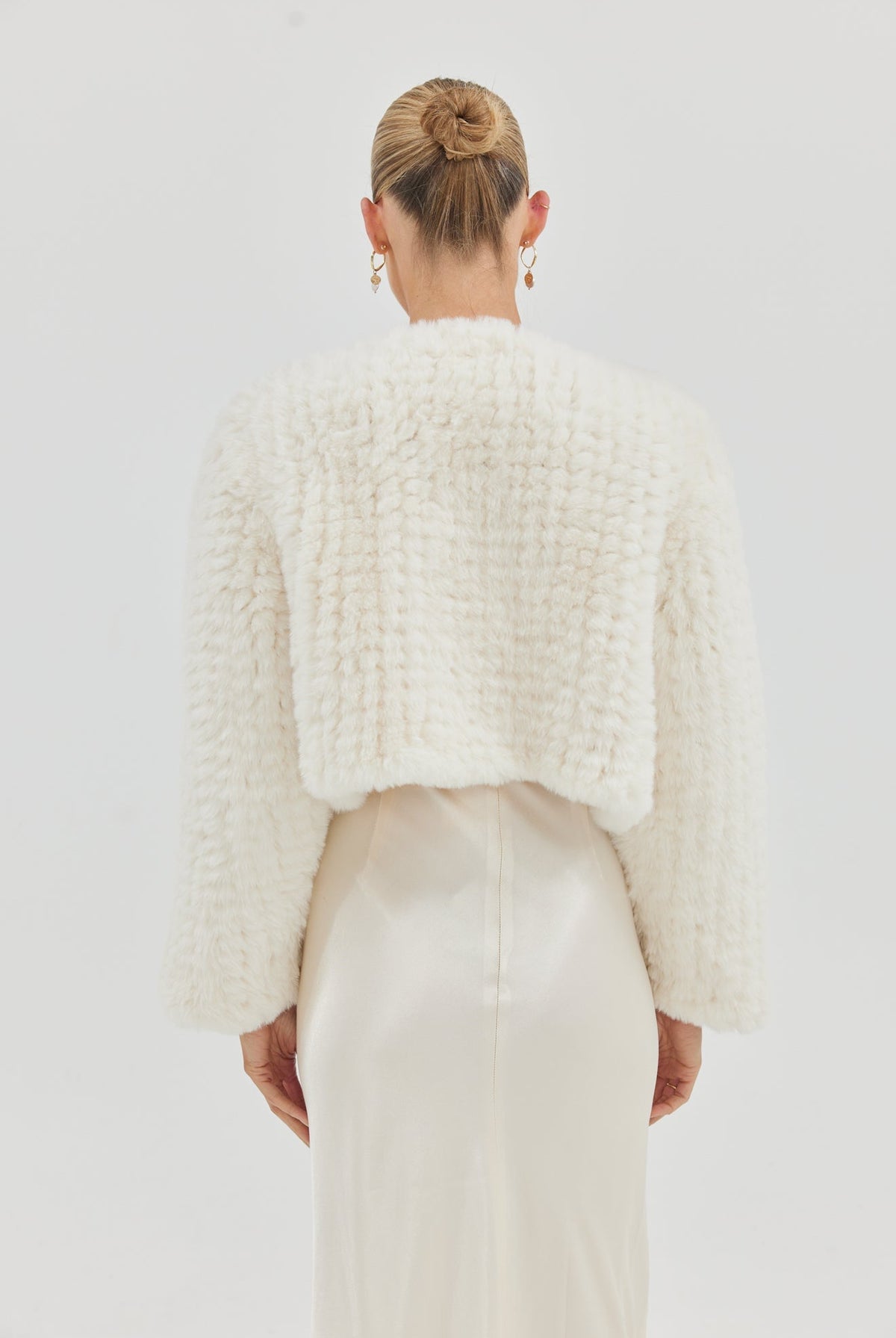 Bridal Faux Lola Jacket - Ivory Cropped Jacket Bubish Luxe