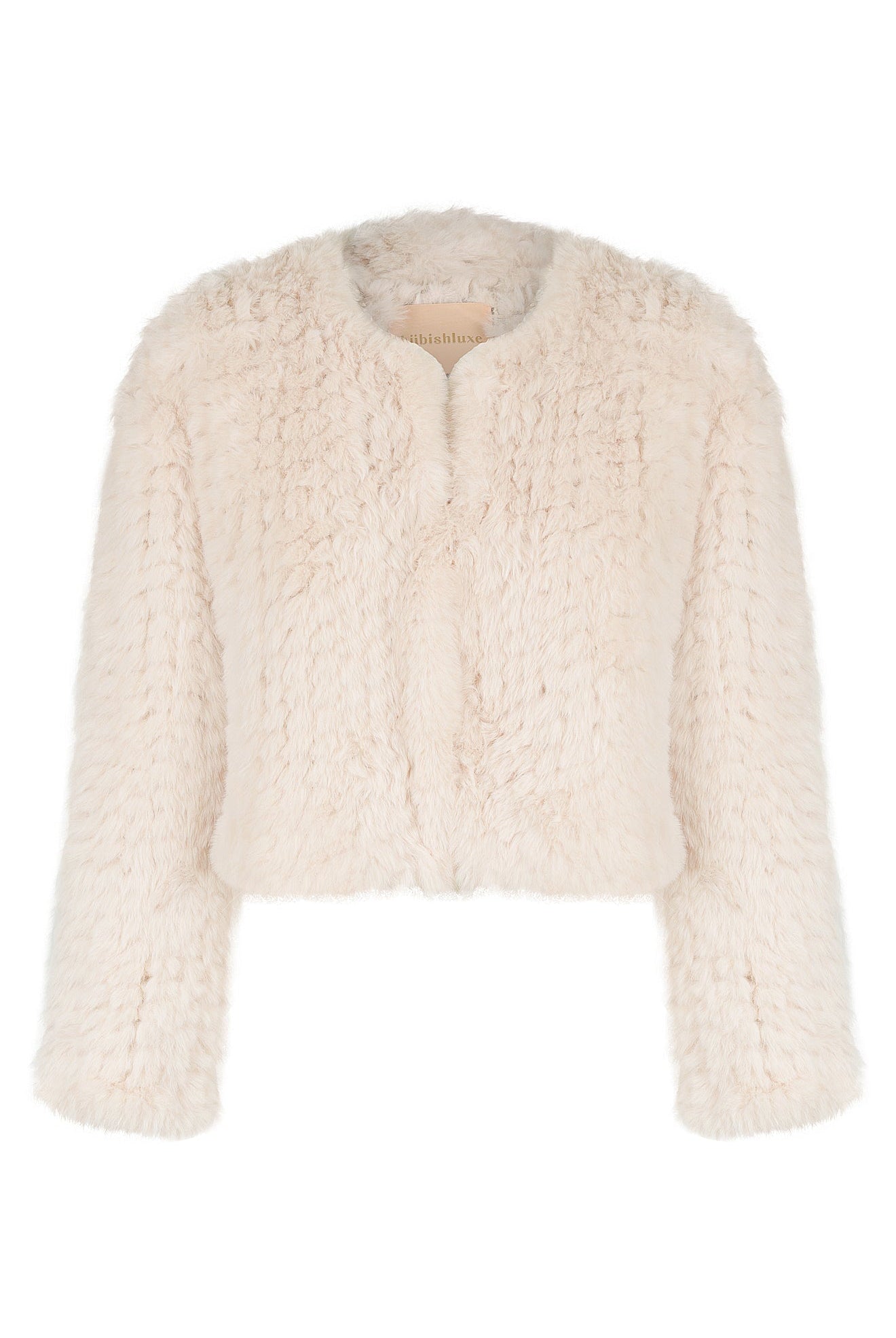 bubish Lola Crop Faux Fur Jacket Oatmeal JACKET