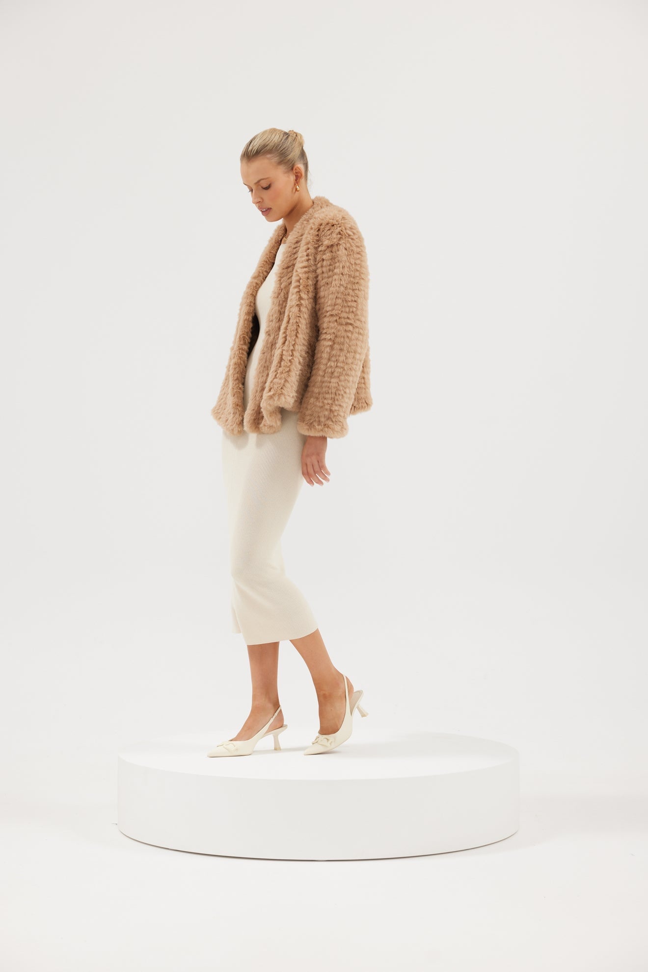 Faux Valencia Jacket - Beige Jacket Bubish Luxe
