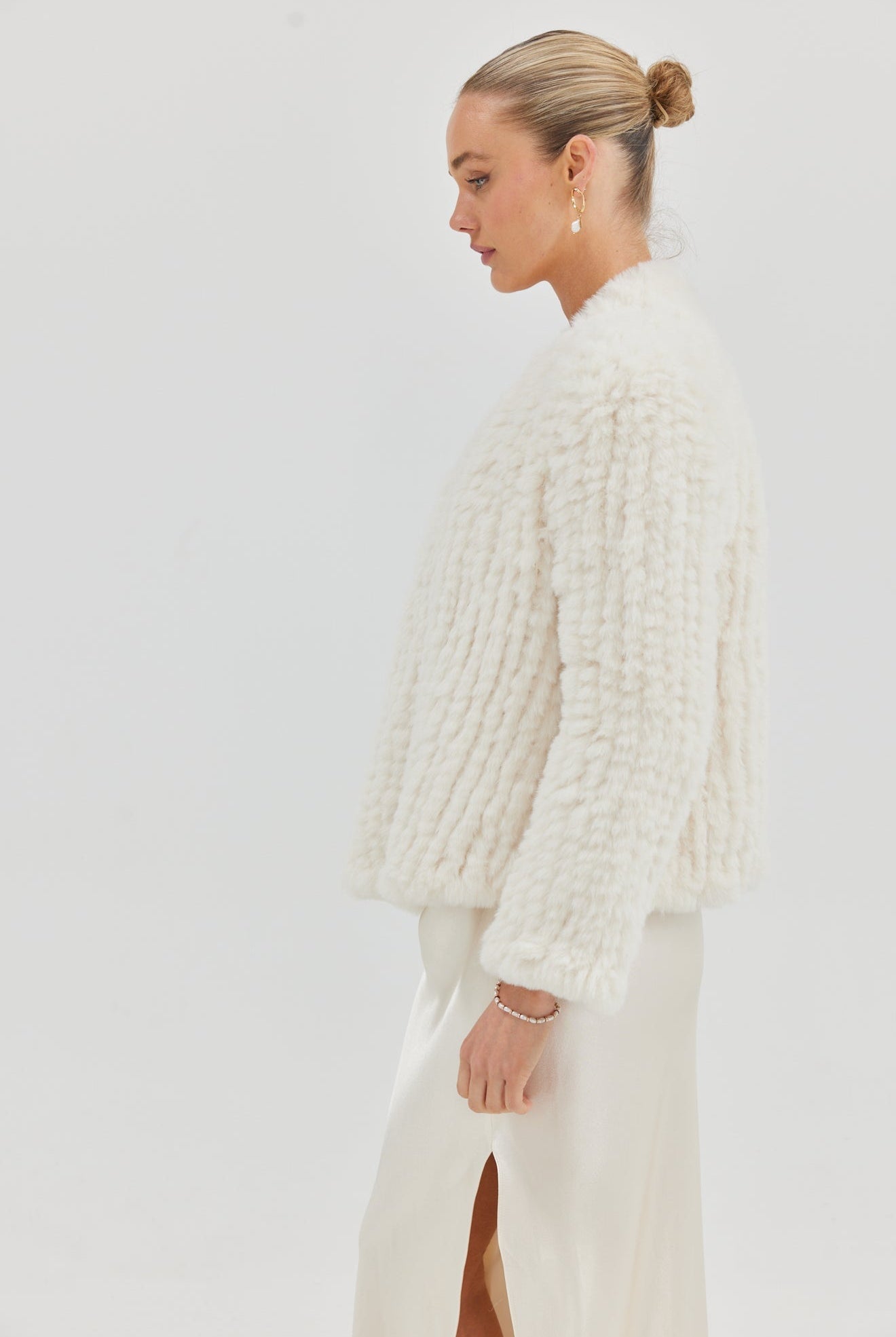 Bridal Faux Valencia Jacket - Ivory Medium Jacket Bubish Luxe