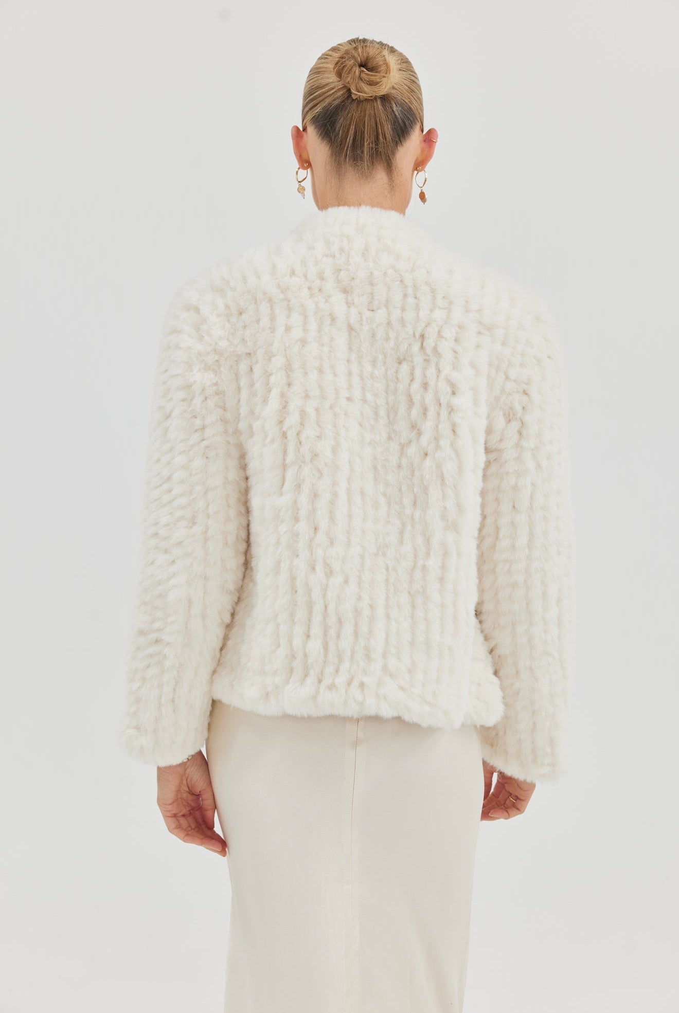 Bridal Faux Valencia Jacket - Ivory Medium Jacket Bubish Luxe