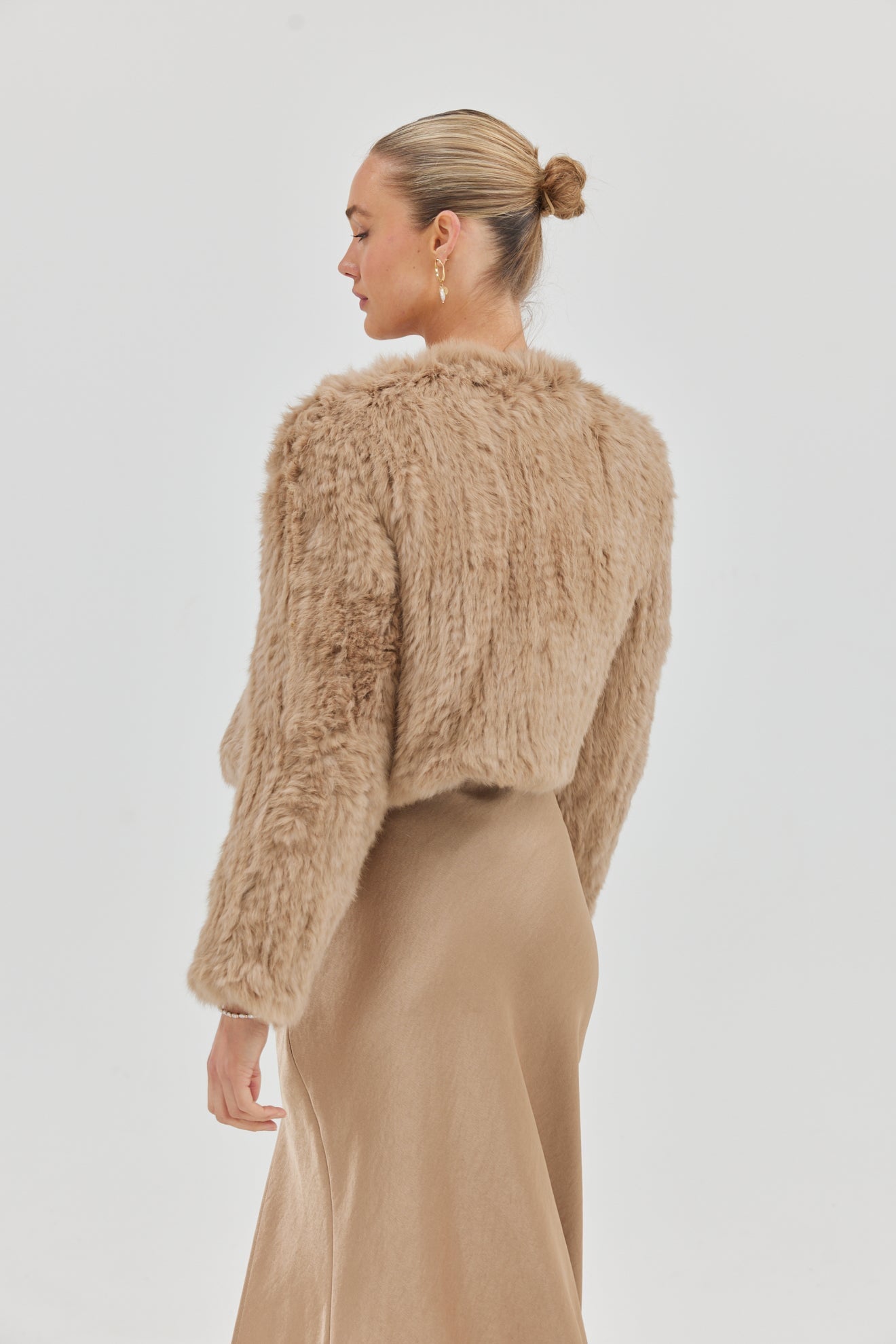 Bridal Lola Jacket - Beige Cropped Jacket Bubish Luxe