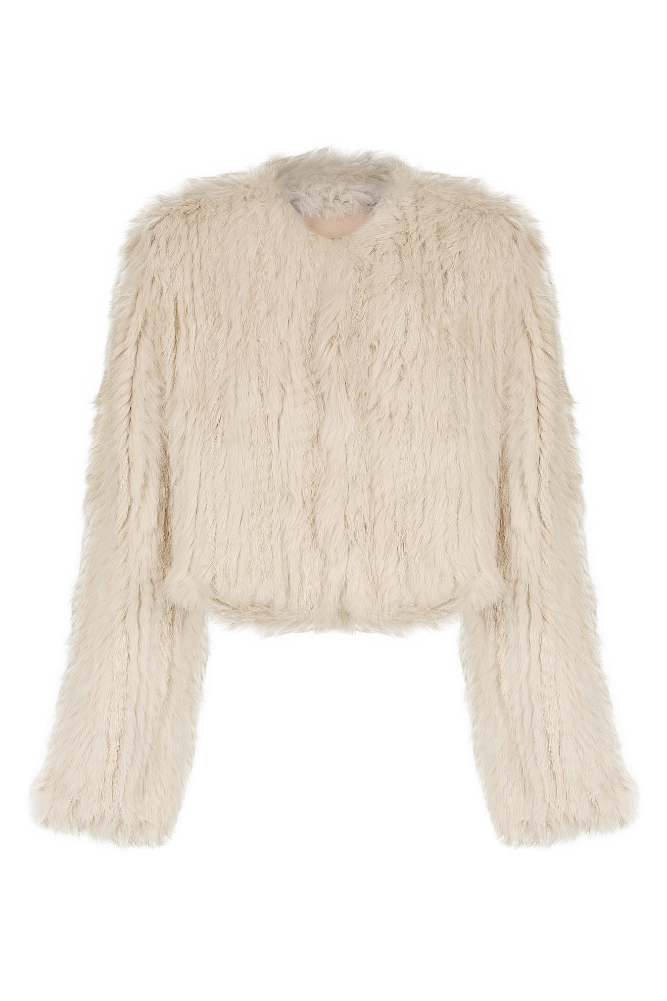 bubish Lola Crop Fur Jacket Oatmeal JACKET