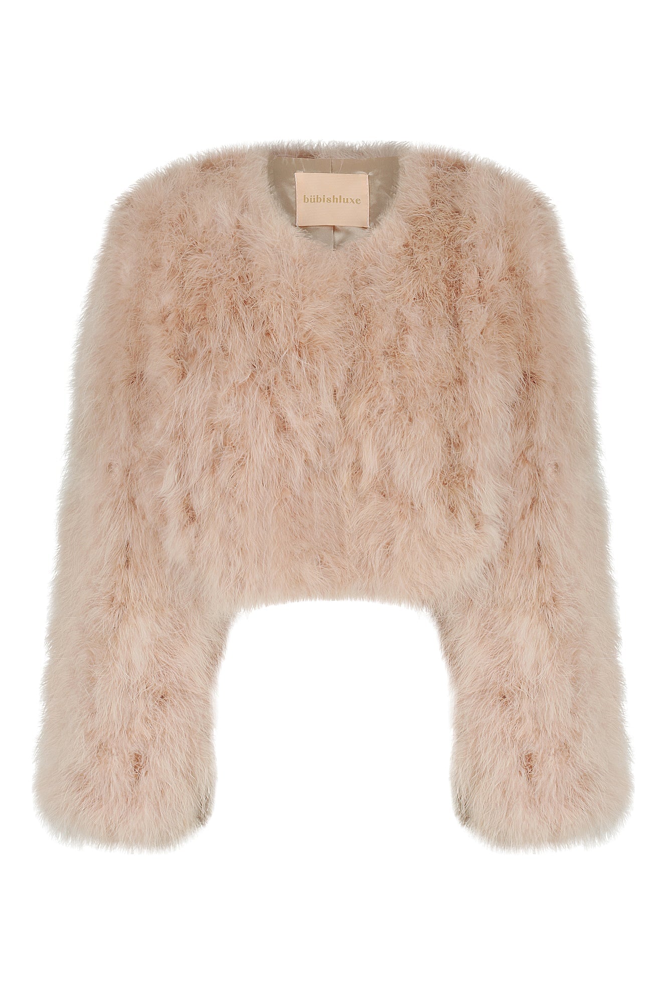 bubish Manhattan Crop Feather Jacket Creme Brulee JACKET